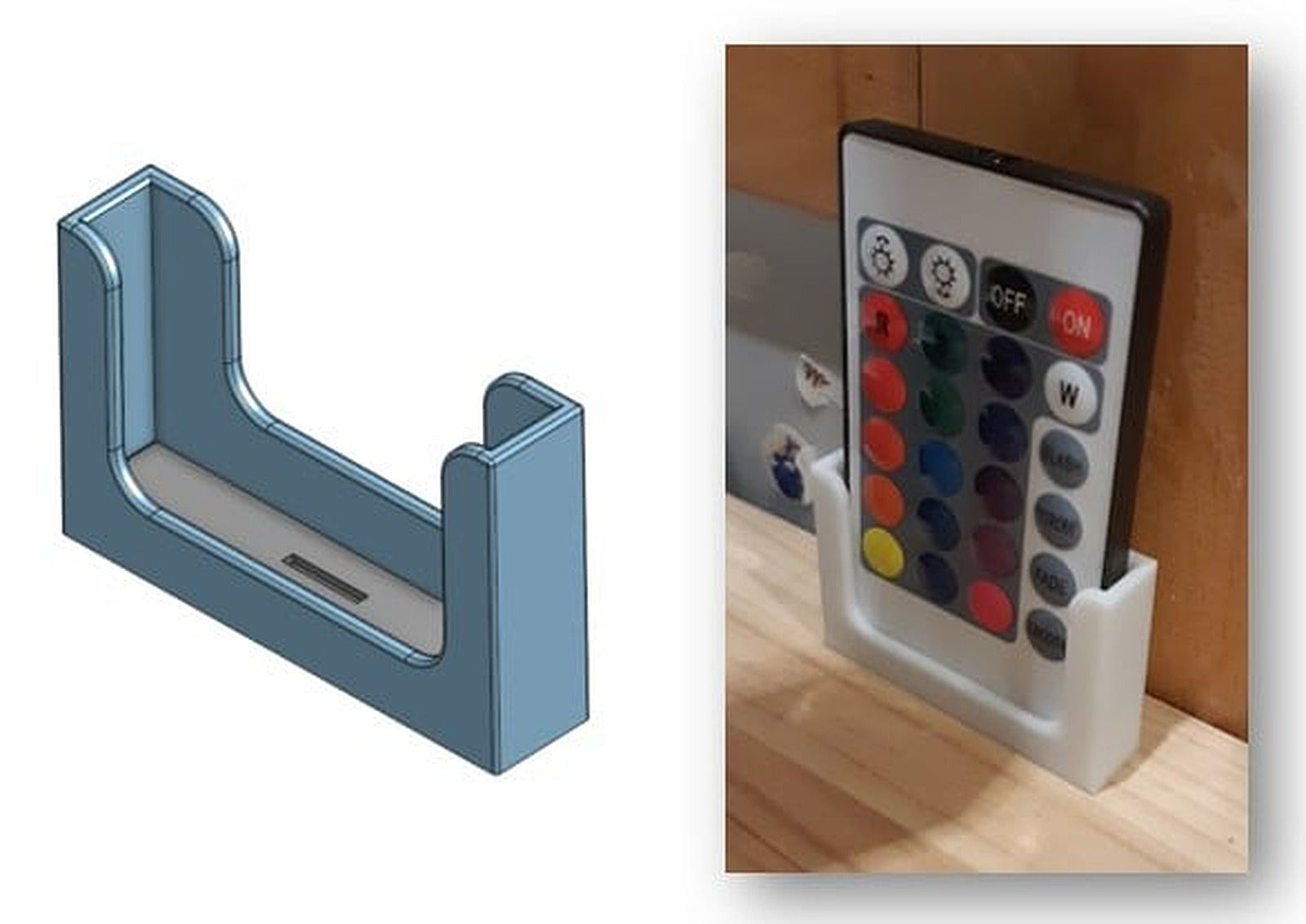 LED remote control stand INVISIBLE SCREWS – 3D Baskı Modeli