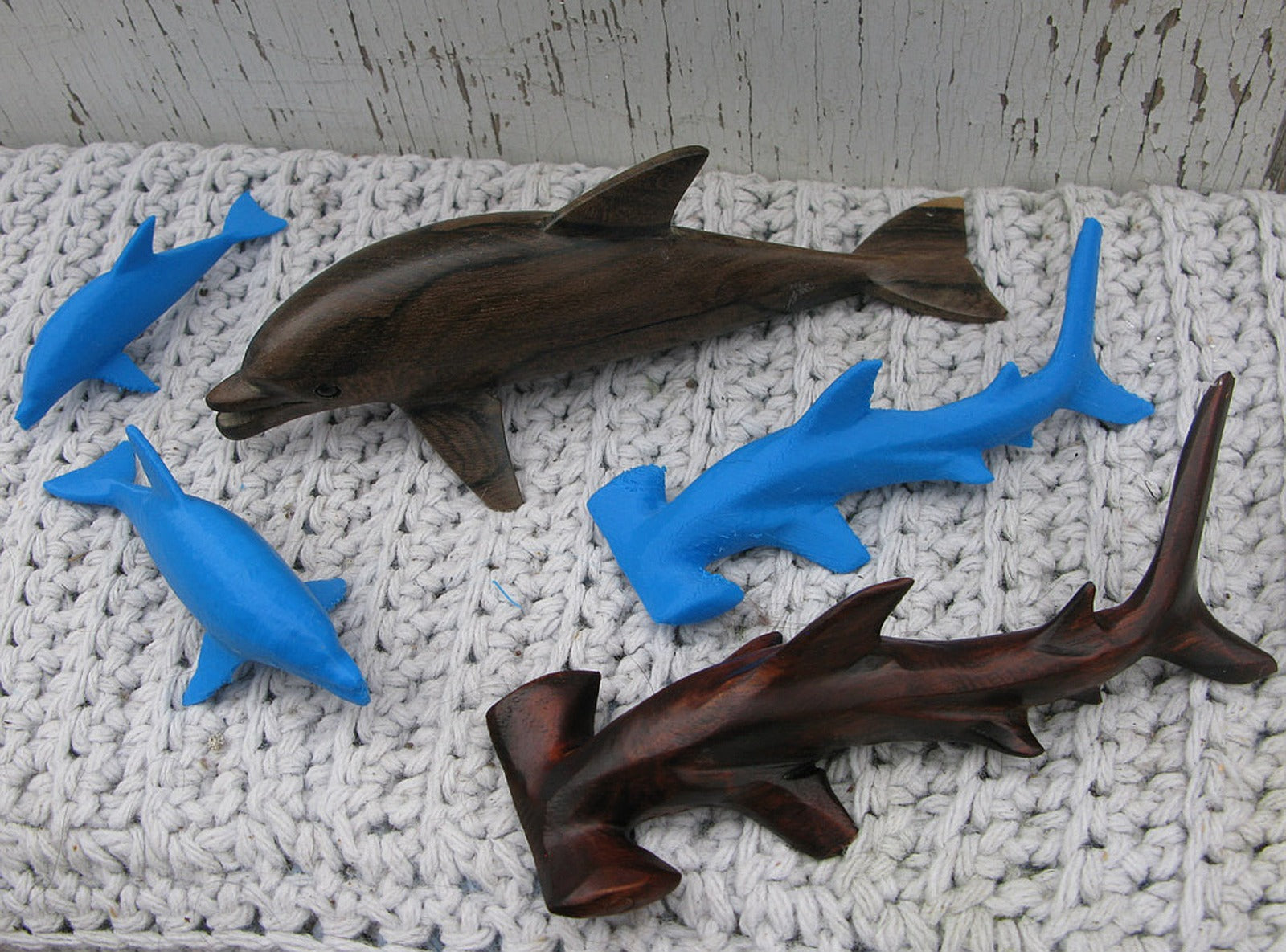 Hammerhead Shark and Dolphin – 3D Baskı Modeli