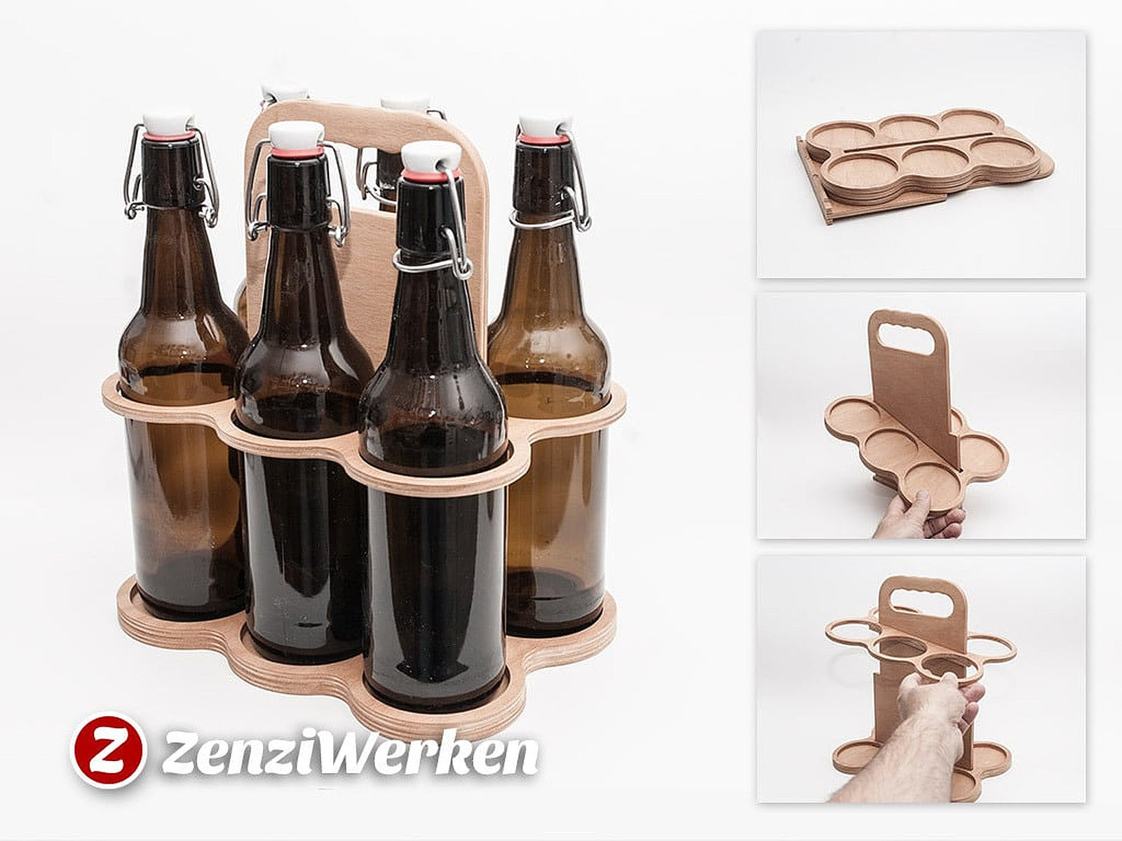 Flat-pack Beer Crate cnc/laser – 3D Baskı Modeli
