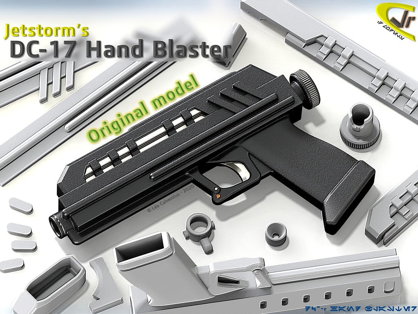 DC-17 Hand Blaster (Original Movie Realistic) – 3D Baskı Modeli