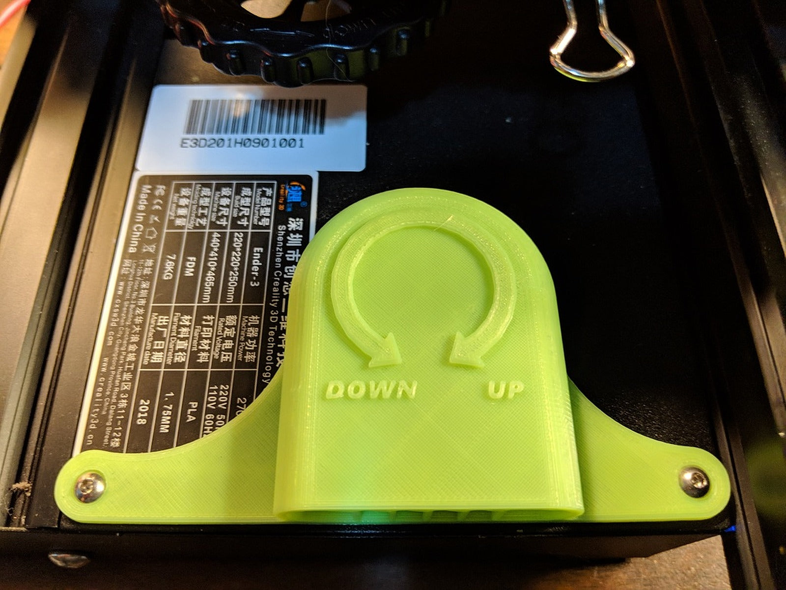 Ender 3 Fan Cover w/ Bed Leveling Reminder – 3D Baskı Modeli