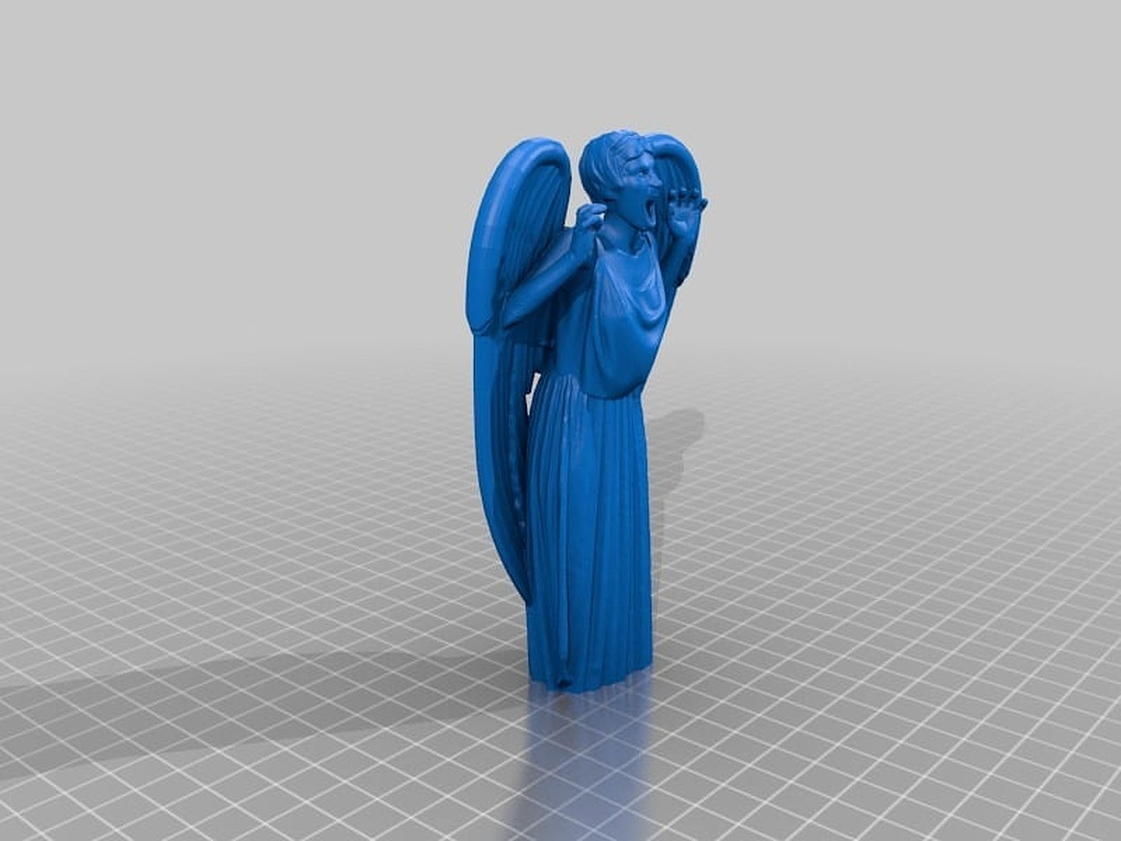 Doctor Who Weeping Angel in attack pose – 3D Baskı Modeli