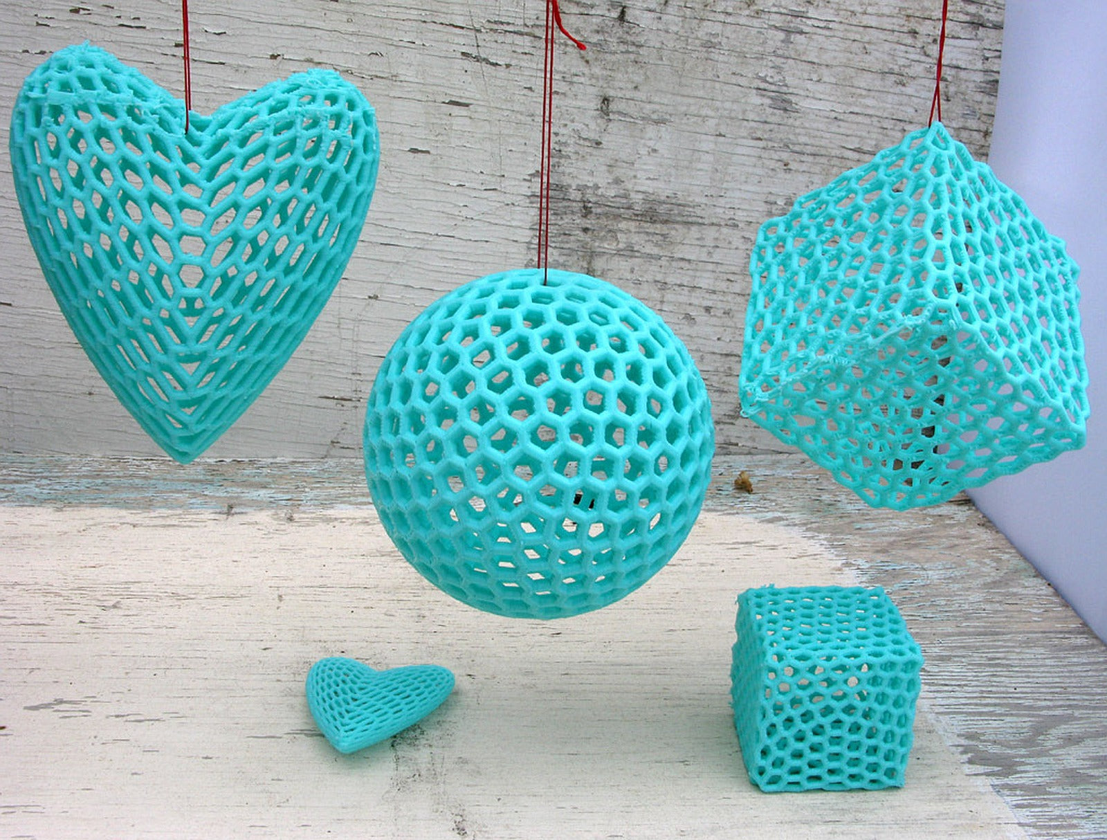 Sphere, Heart, and Cube – 3D Baskı Modeli