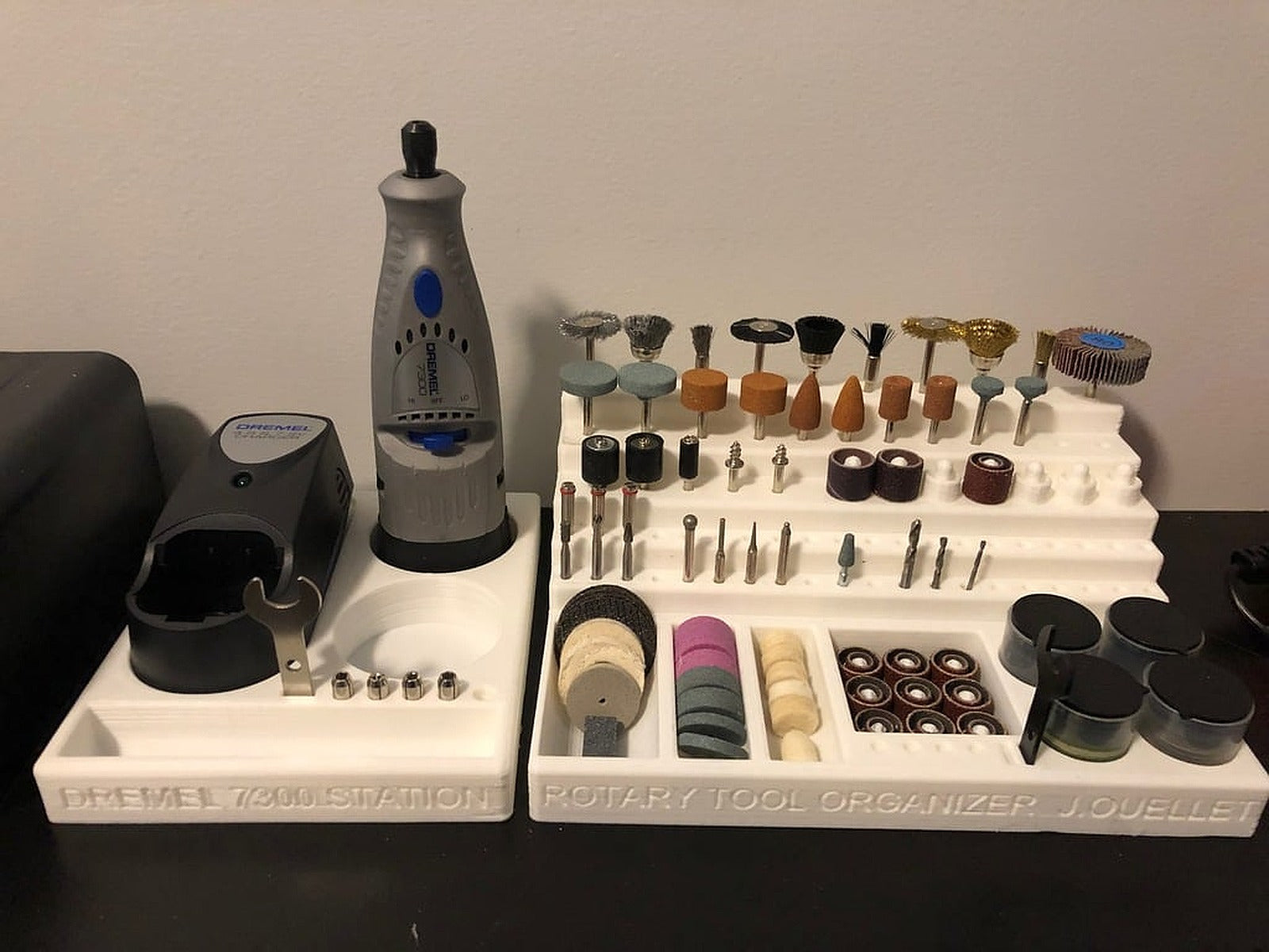 Rotary Tool Station and kutu/düzenleyici for Dremel 7300 – 3D Baskı Modeli