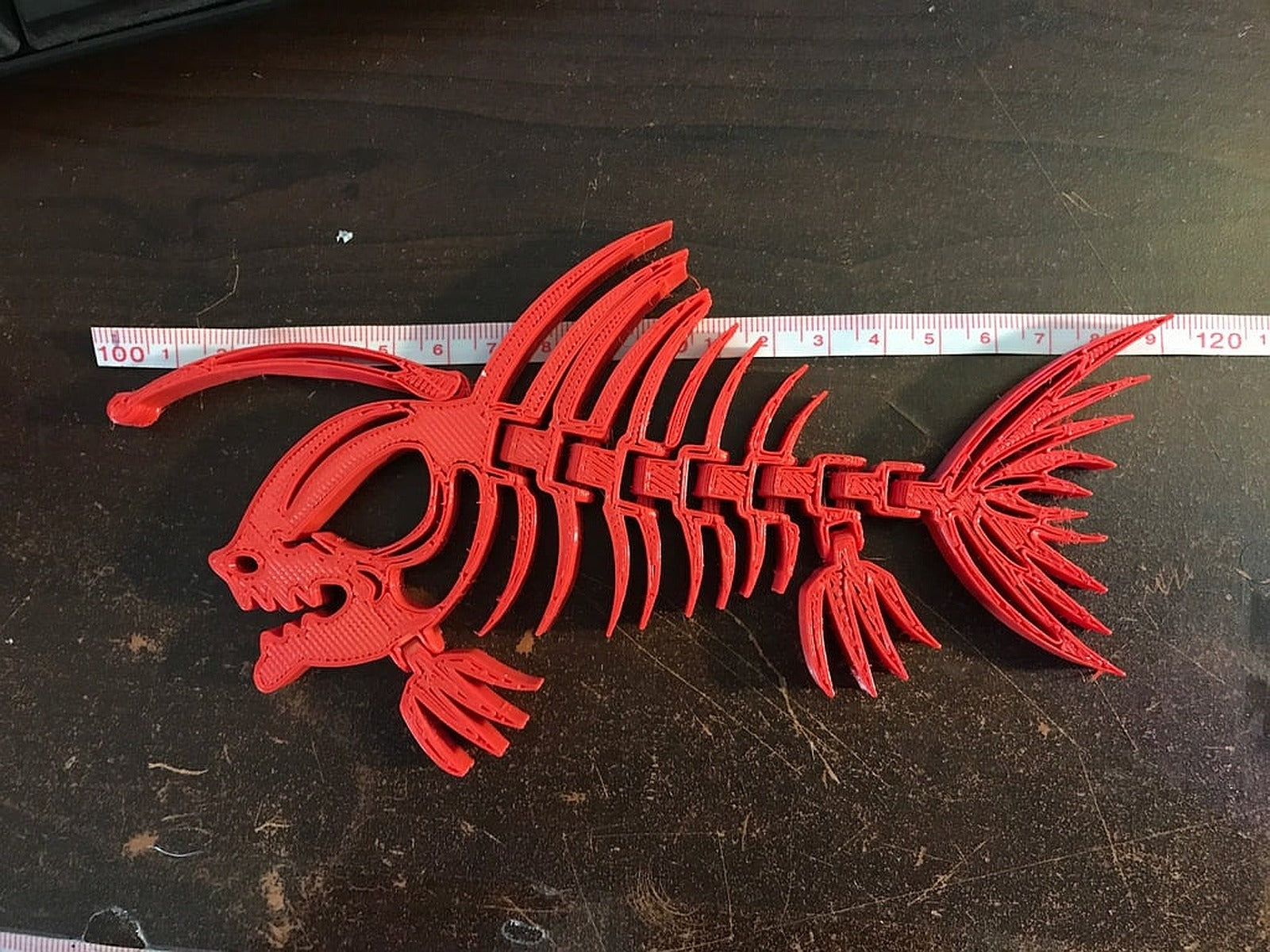 Articulated Piranha/Anglerfish Skeleton – 3D Baskı Modeli
