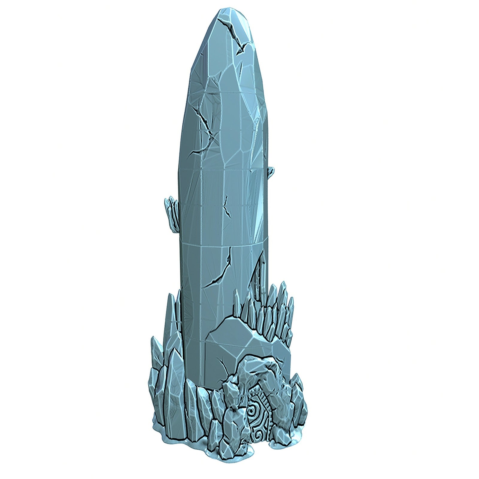 OpenForge - Crystal Shard (Tower) – 3D Baskı Modeli
