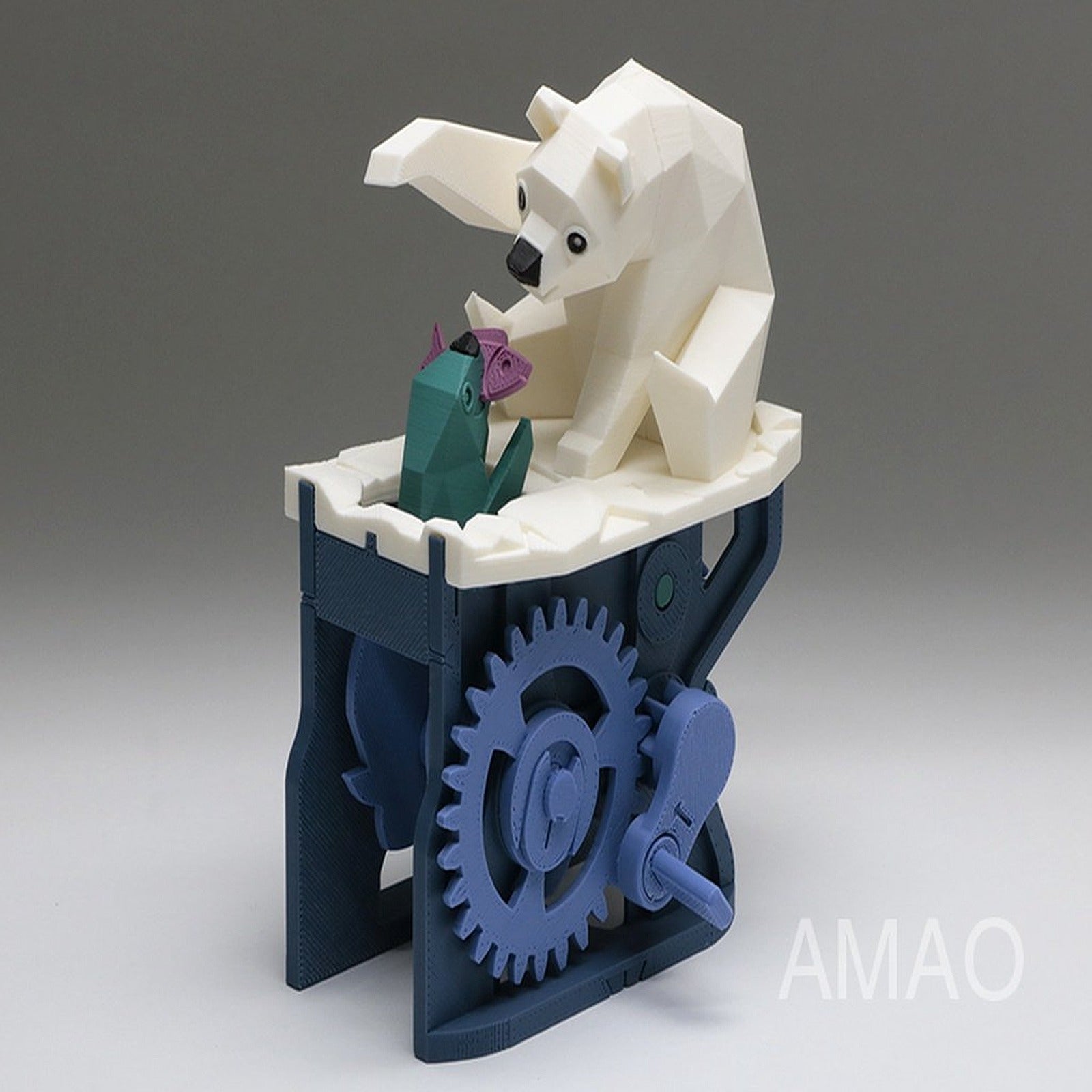 Polar Bear with Seal (automata) – 3D Baskı Modeli