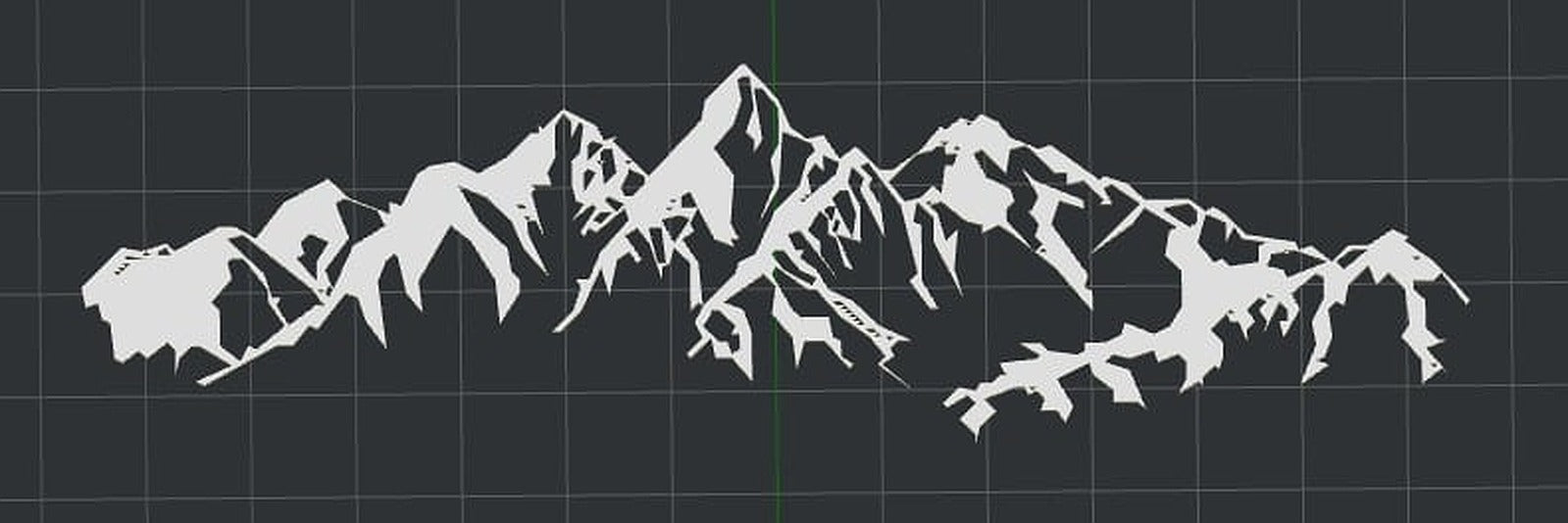 Mountain Scene 2D Wall Art – 3D Baskı Modeli