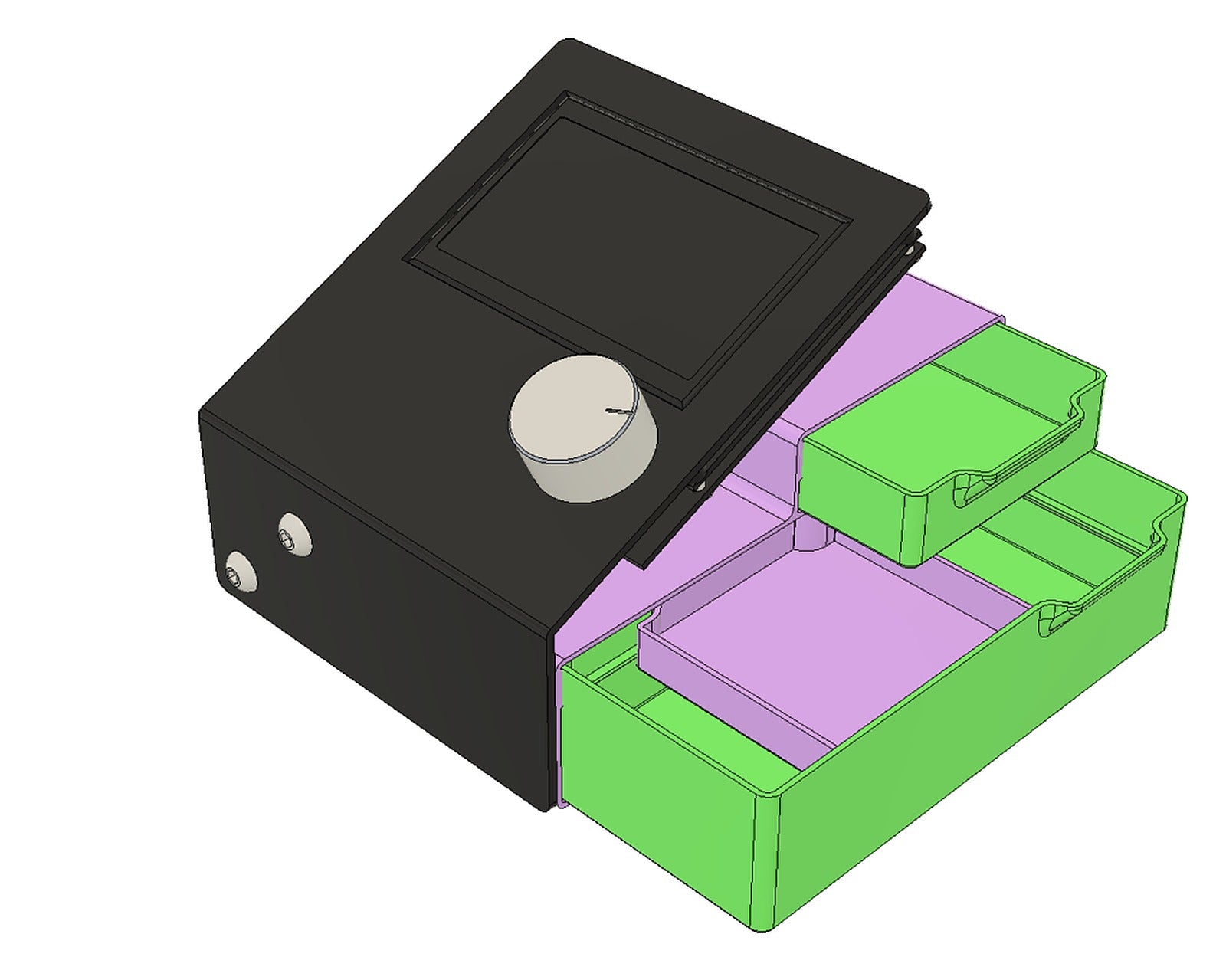 Double LCD çekmece Ender 3 / Pro – 3D Baskı Modeli