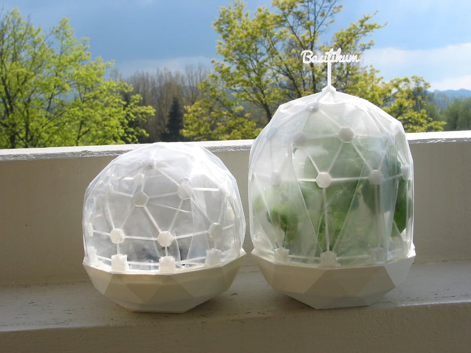 Flexible Mini Greenhouse-Dome with saksı (clickable) – 3D Baskı Modeli