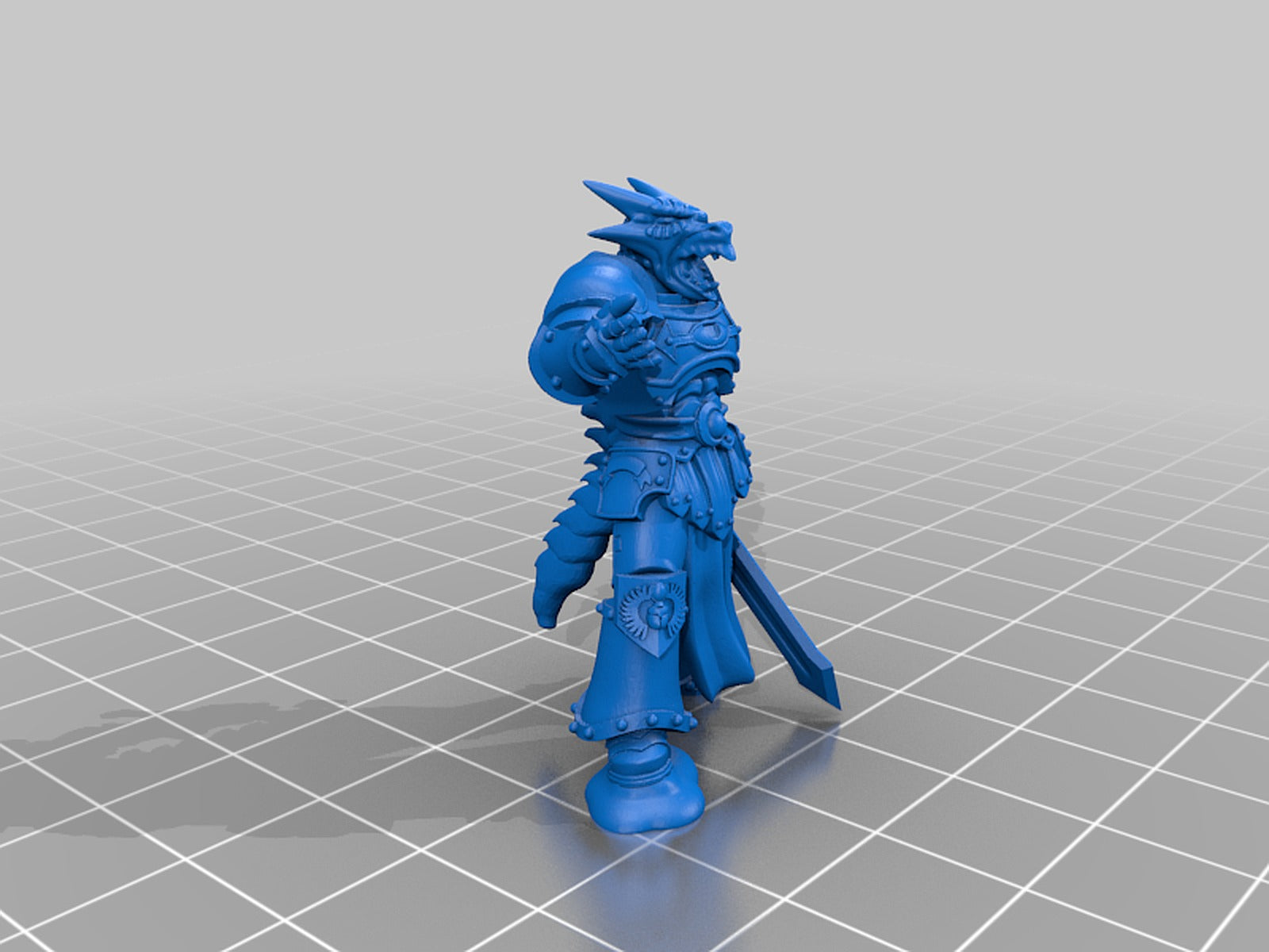 D&D Dragonborn Paladin v2 – 3D Baskı Modeli