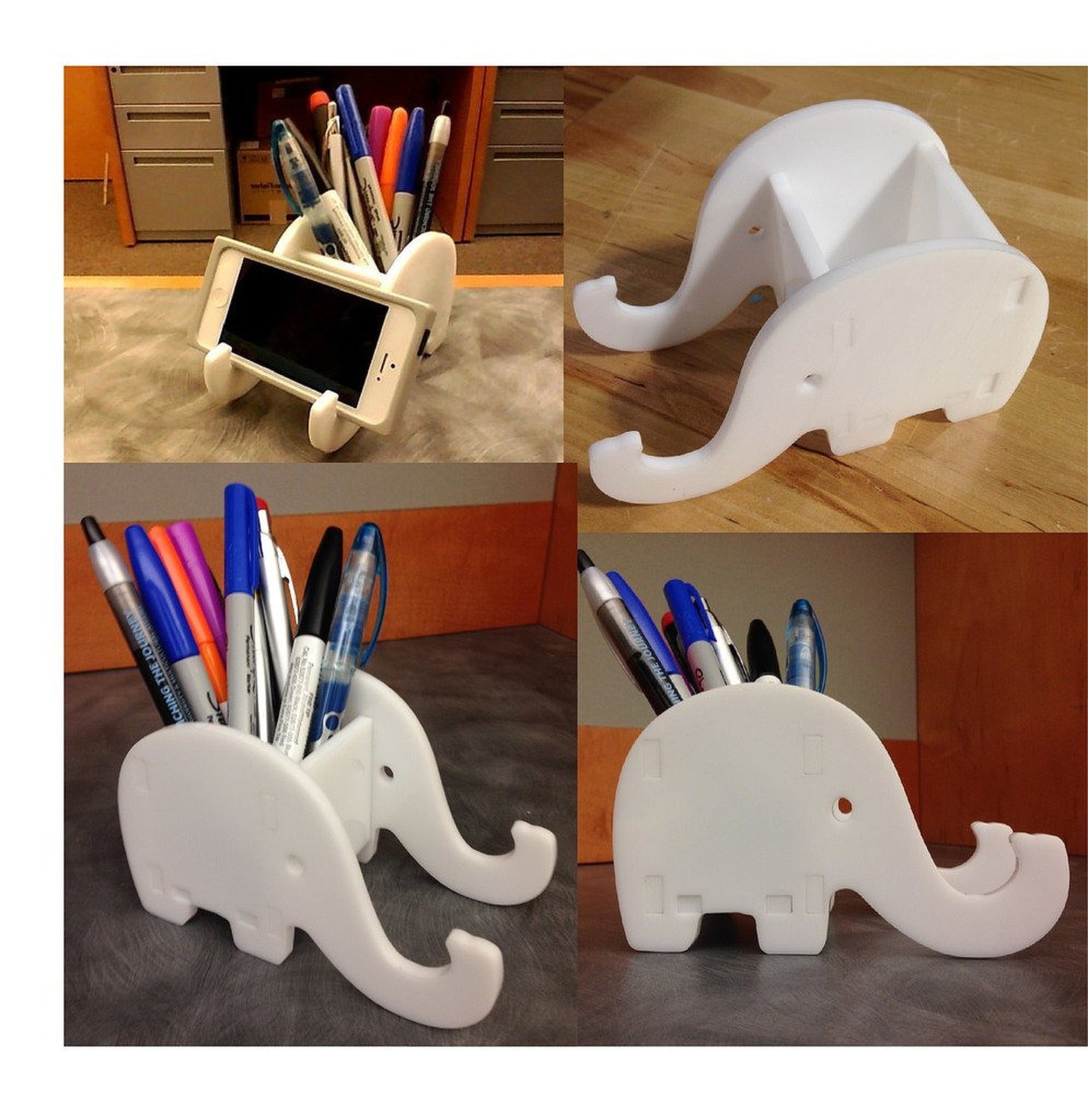 Elephant telefon & kalem stand – 3D Baskı Modeli