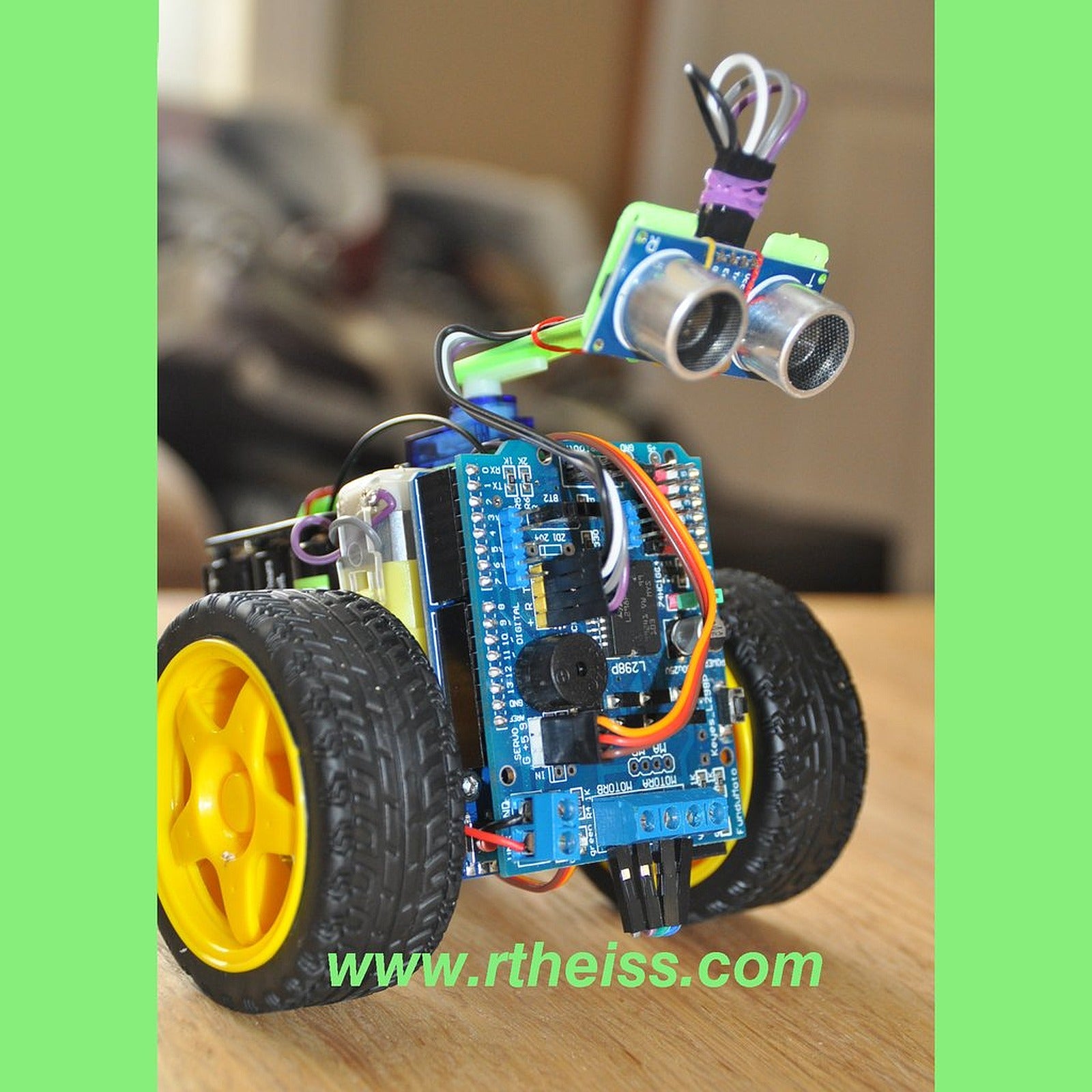SCRU-FE: Simple C++ Robot with Ultra-sonic Sensor for Education: Arduino UNO Obstacle Avoidance Maze Programming – 3D Baskı Modeli