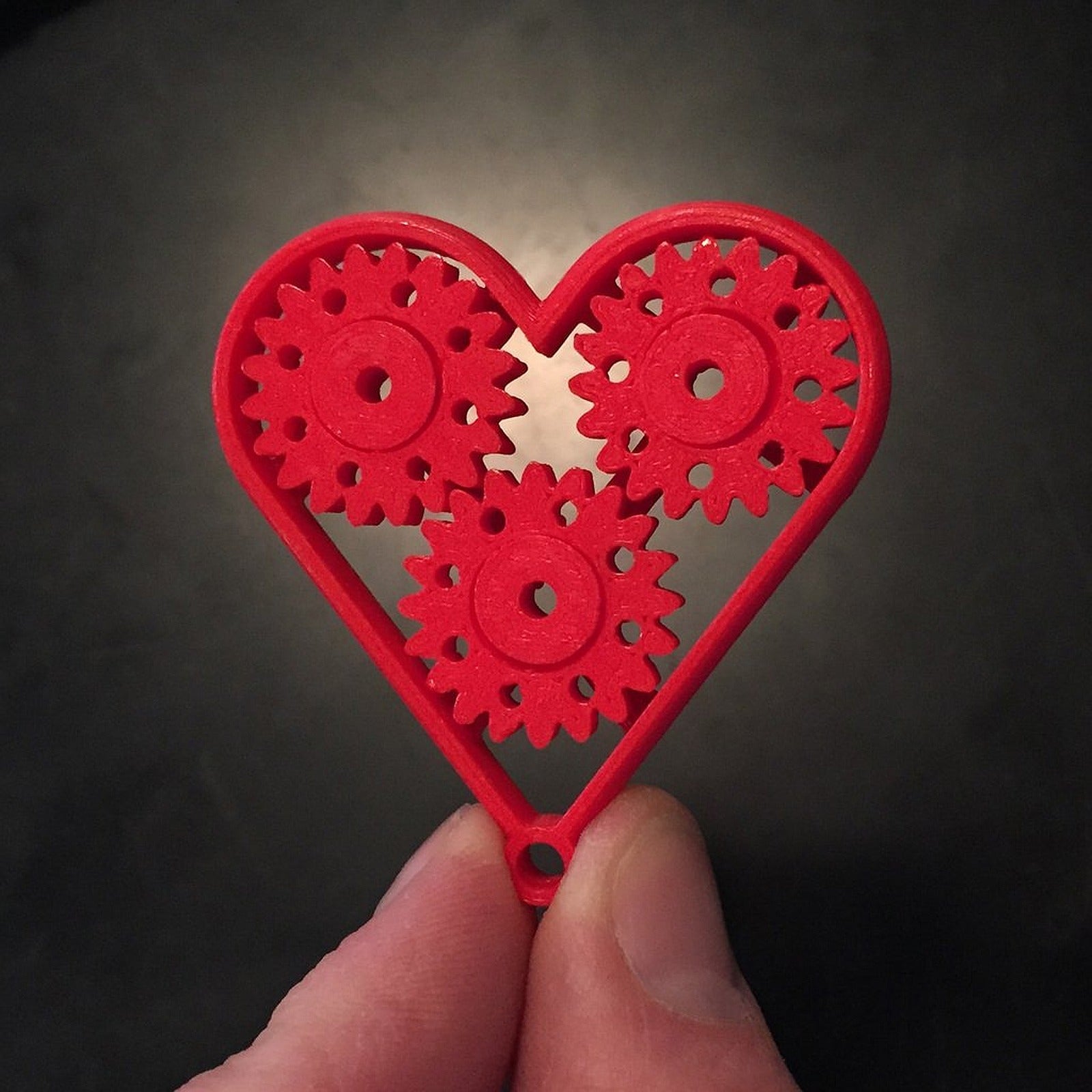 Geared Heart -Single Print with Moving Parts - Last Minute Gift – 3D Baskı Modeli