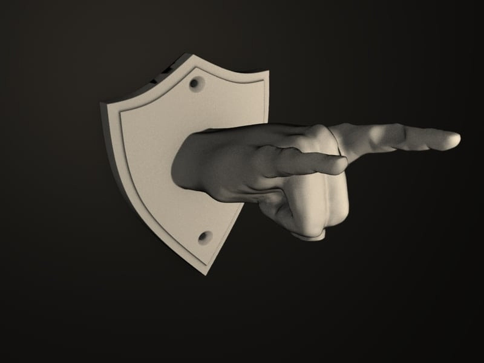 Guitar hanger / askı in the shape of a hand – 3D Baskı Modeli