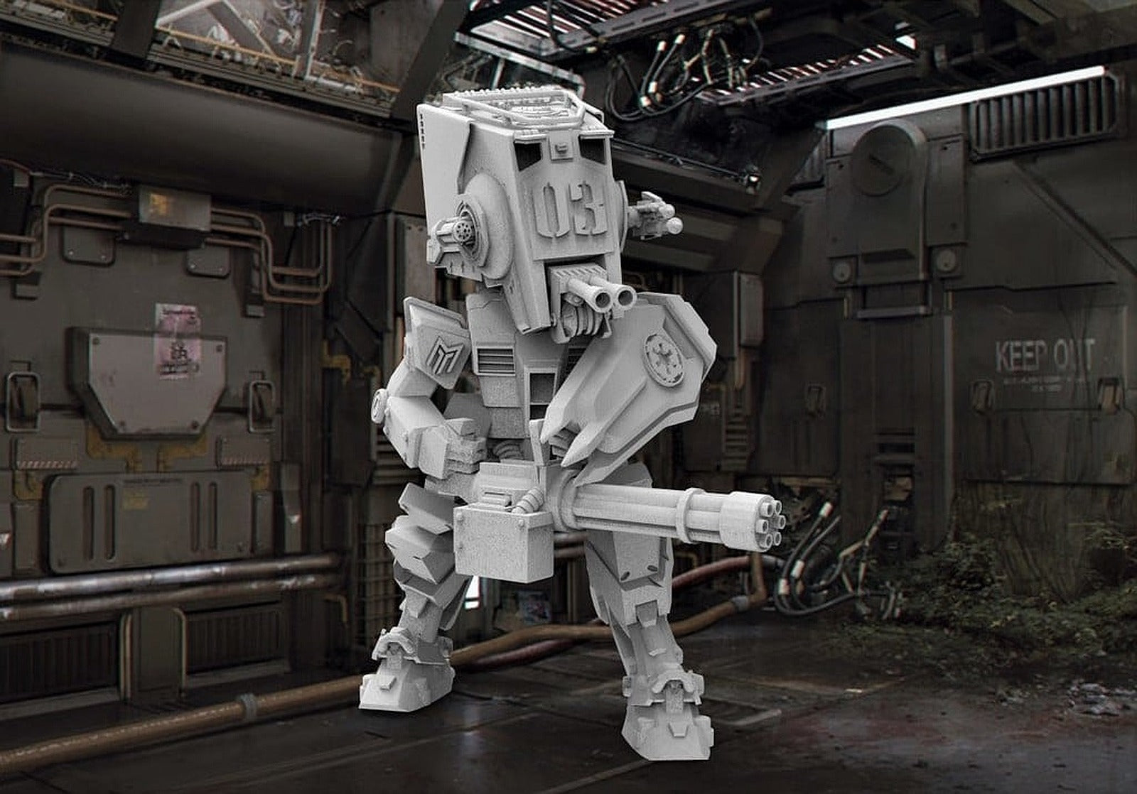 Star Wars Gundam ATST Walker Robot Dreadnaught – 3D Baskı Modeli