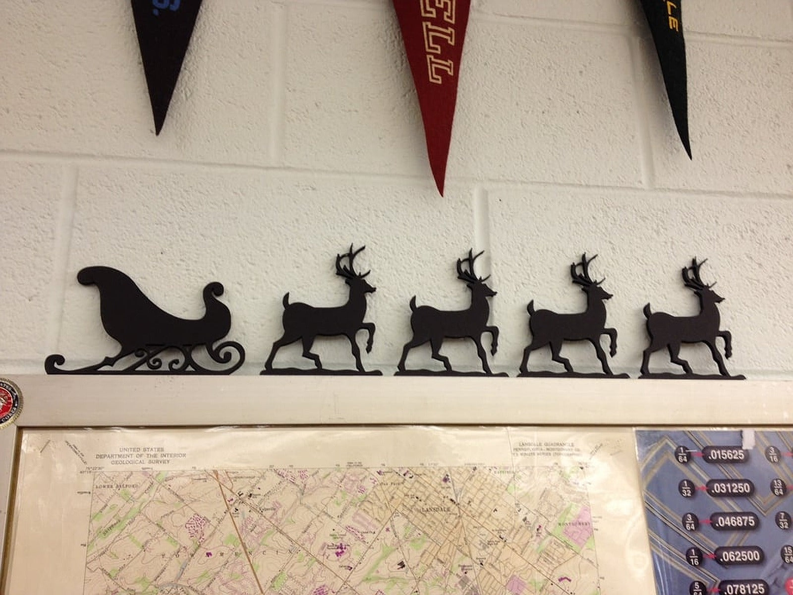 Santa Sleigh & Reindeer Christmas Decoration – 3D Baskı Modeli