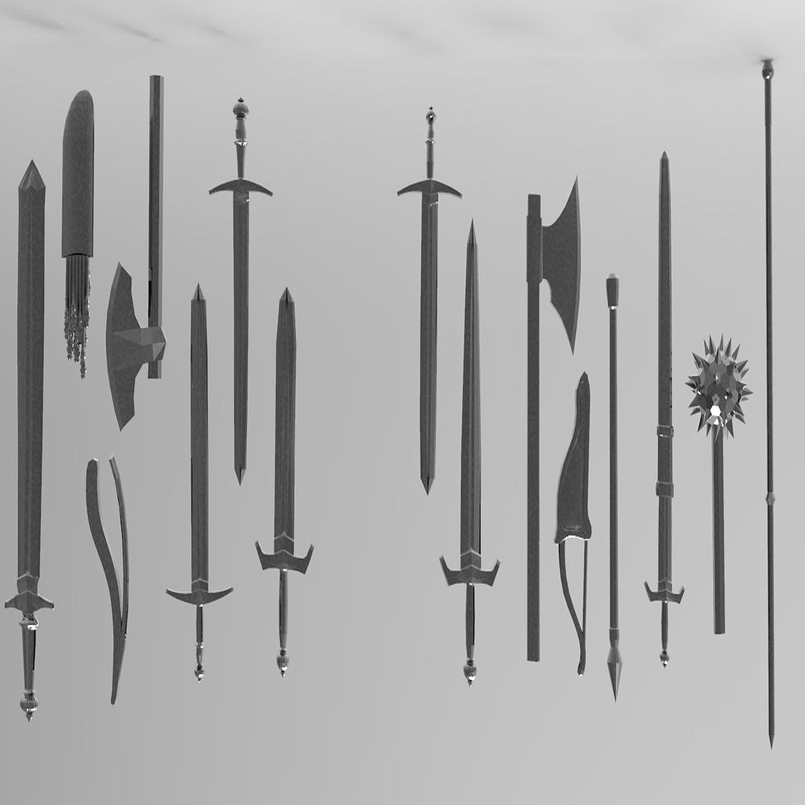 Swords and weapon collection for remixes – 3D Baskı Modeli