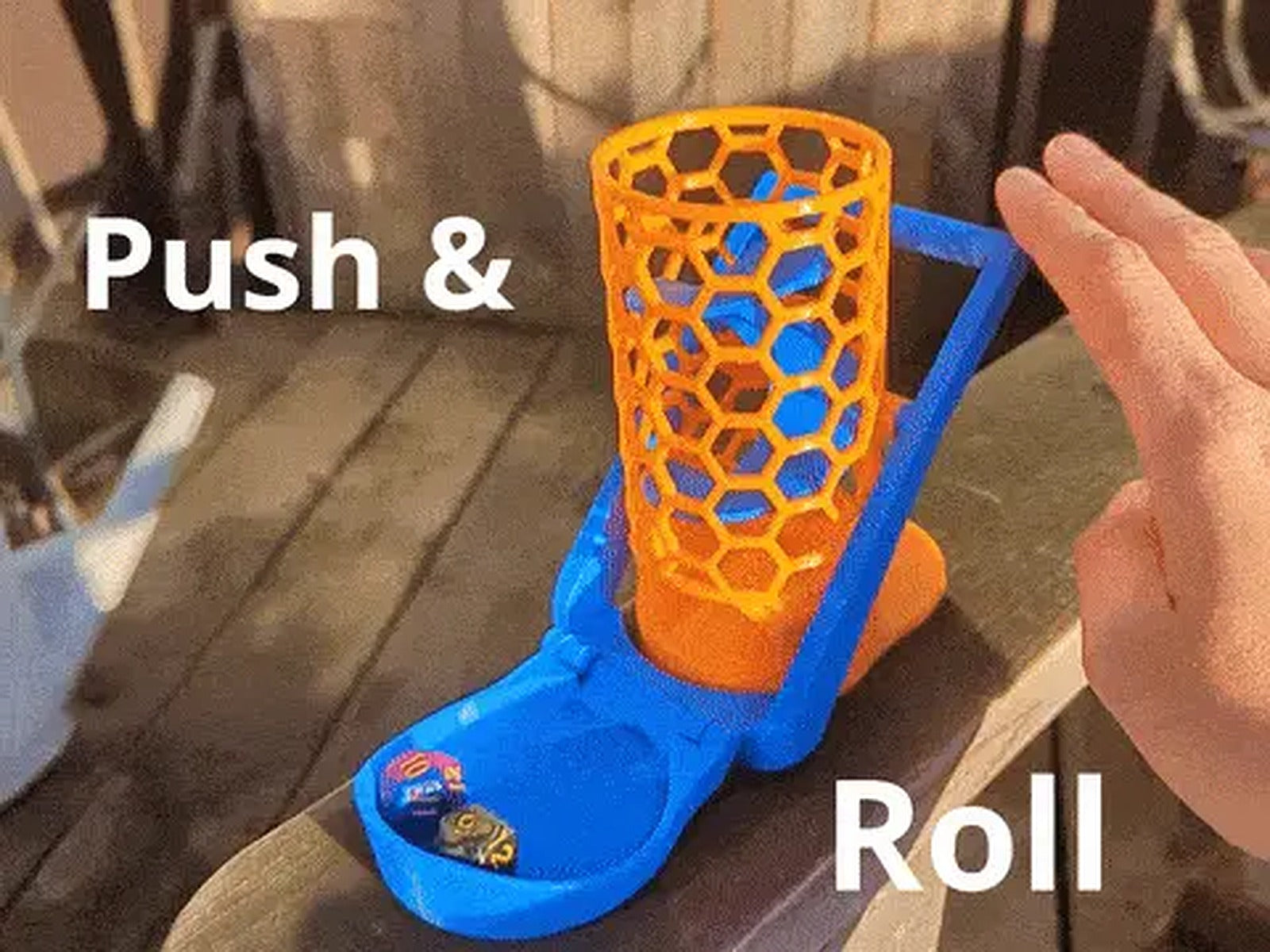 push & roll - Automatic dice tower - carbon style +f3d files – 3D Baskı Modeli