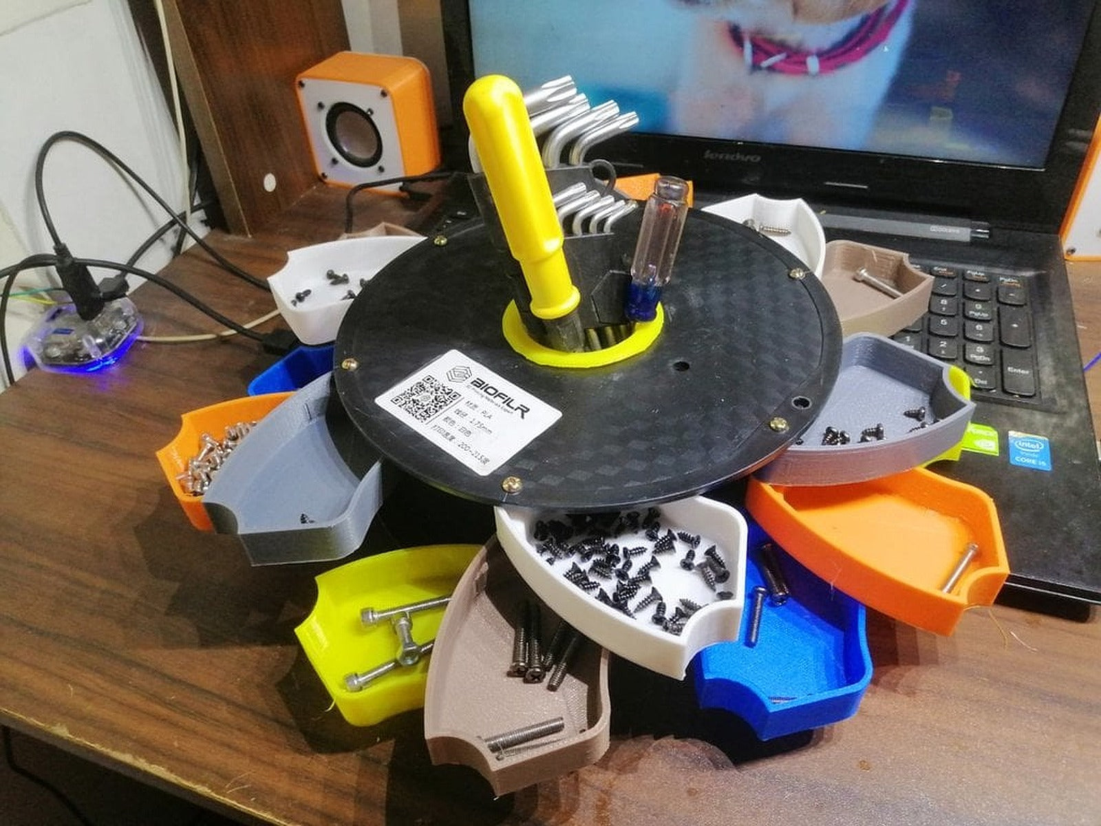 filament spools screw kutu/düzenleyici – 3D Baskı Modeli