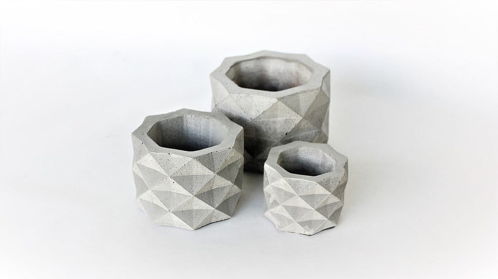 Geometric Concrete saksı Mold – 3D Baskı Modeli