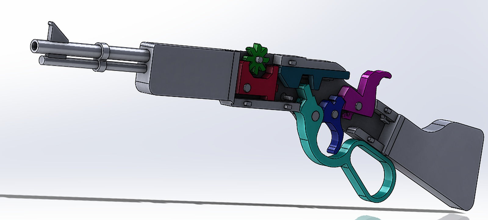 Lever Action rubber band gun – 3D Baskı Modeli