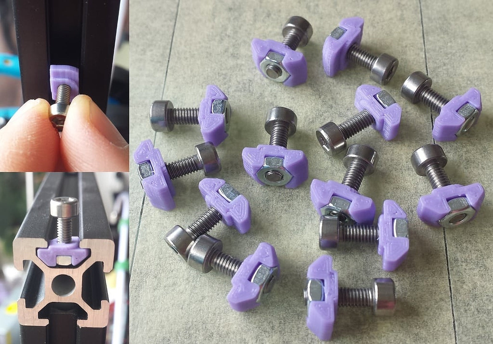 T-nut M3 drop-in rotating V-Slot – 3D Baskı Modeli