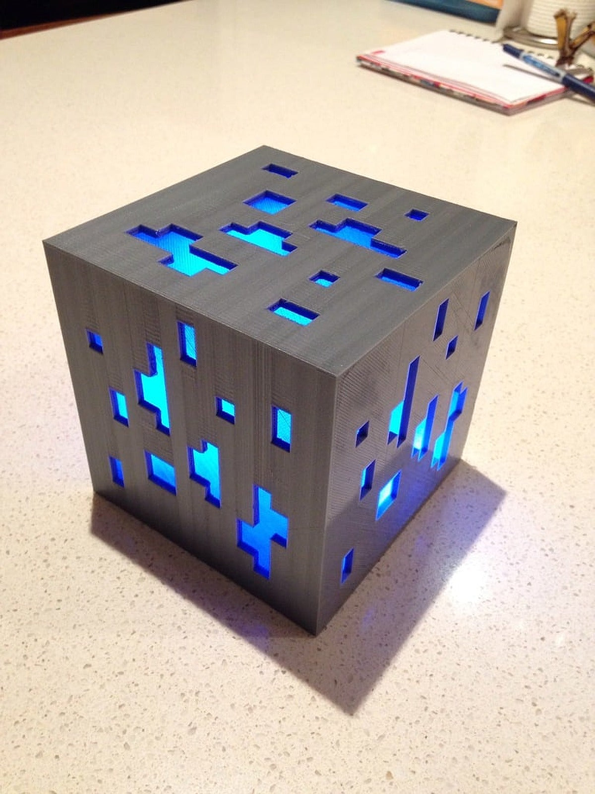 Minecraft diamond ore lamp – 3D Baskı Modeli