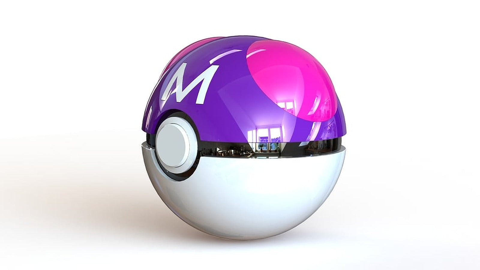 Master Ball - Fully Functional PokeBall with Button and Hinge – 3D Baskı Modeli