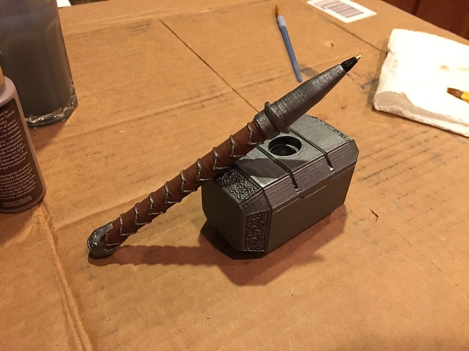 Thor Mjolnir Hammer Bic kalem – 3D Baskı Modeli