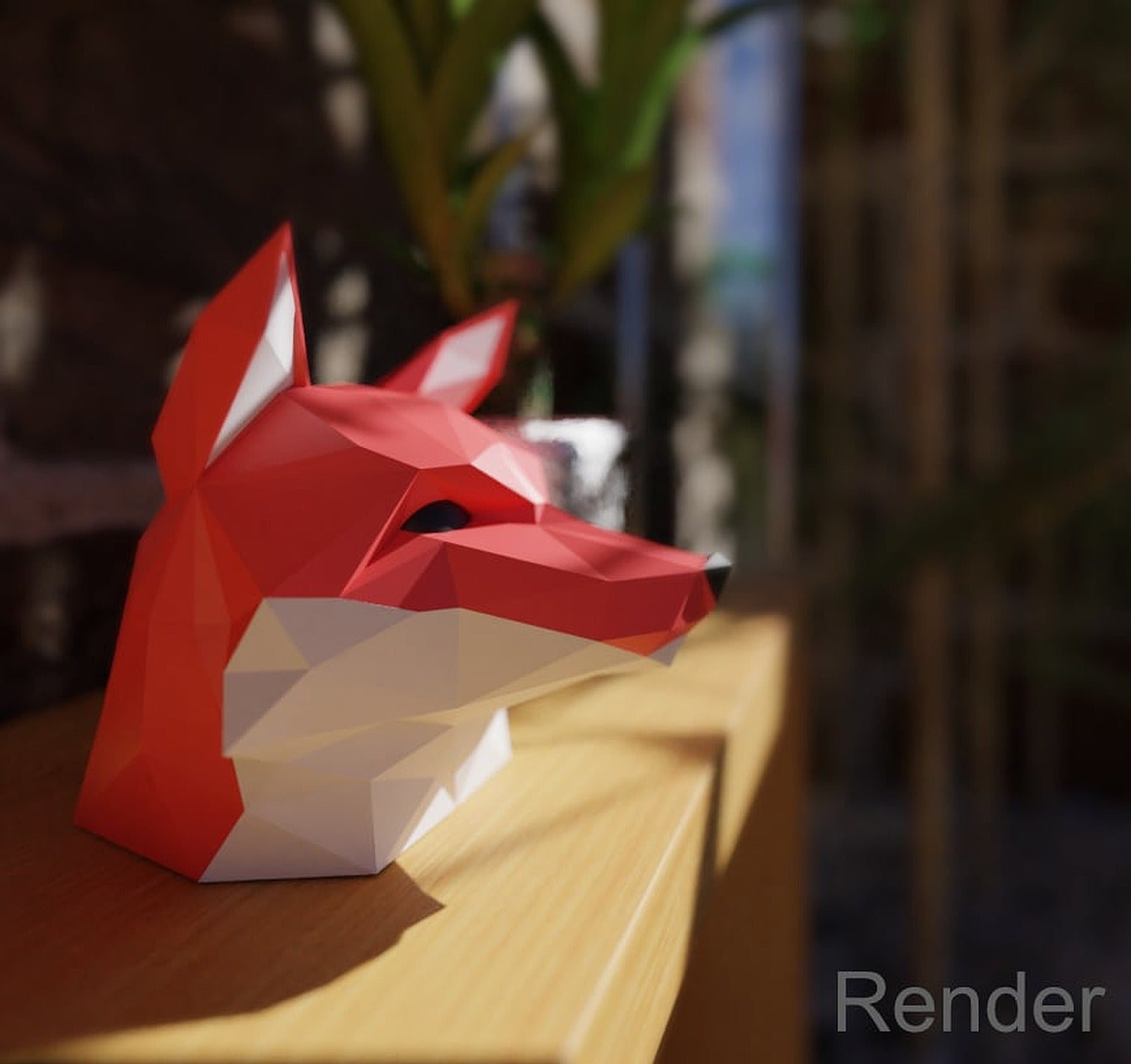Fox head - For single color printers – 3D Baskı Modeli