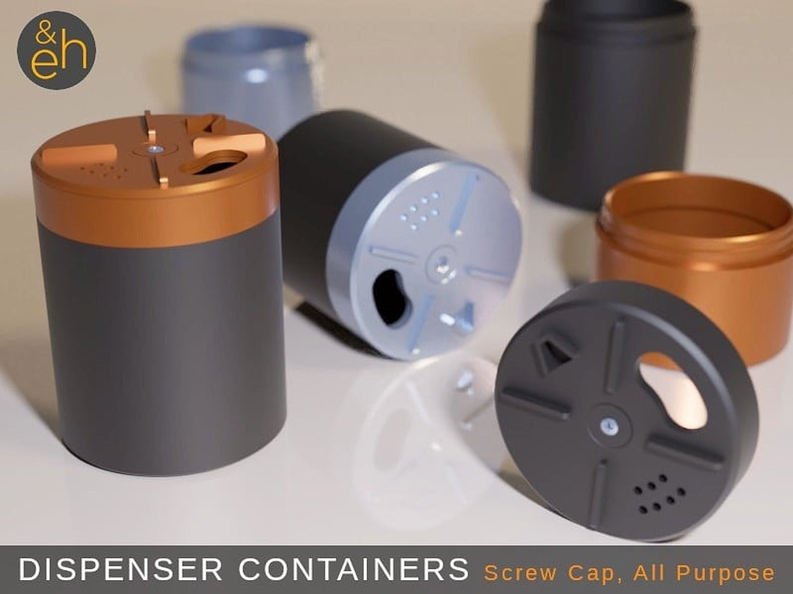 Dispenser Container - Screw Cap, All Purpose – 3D Baskı Modeli