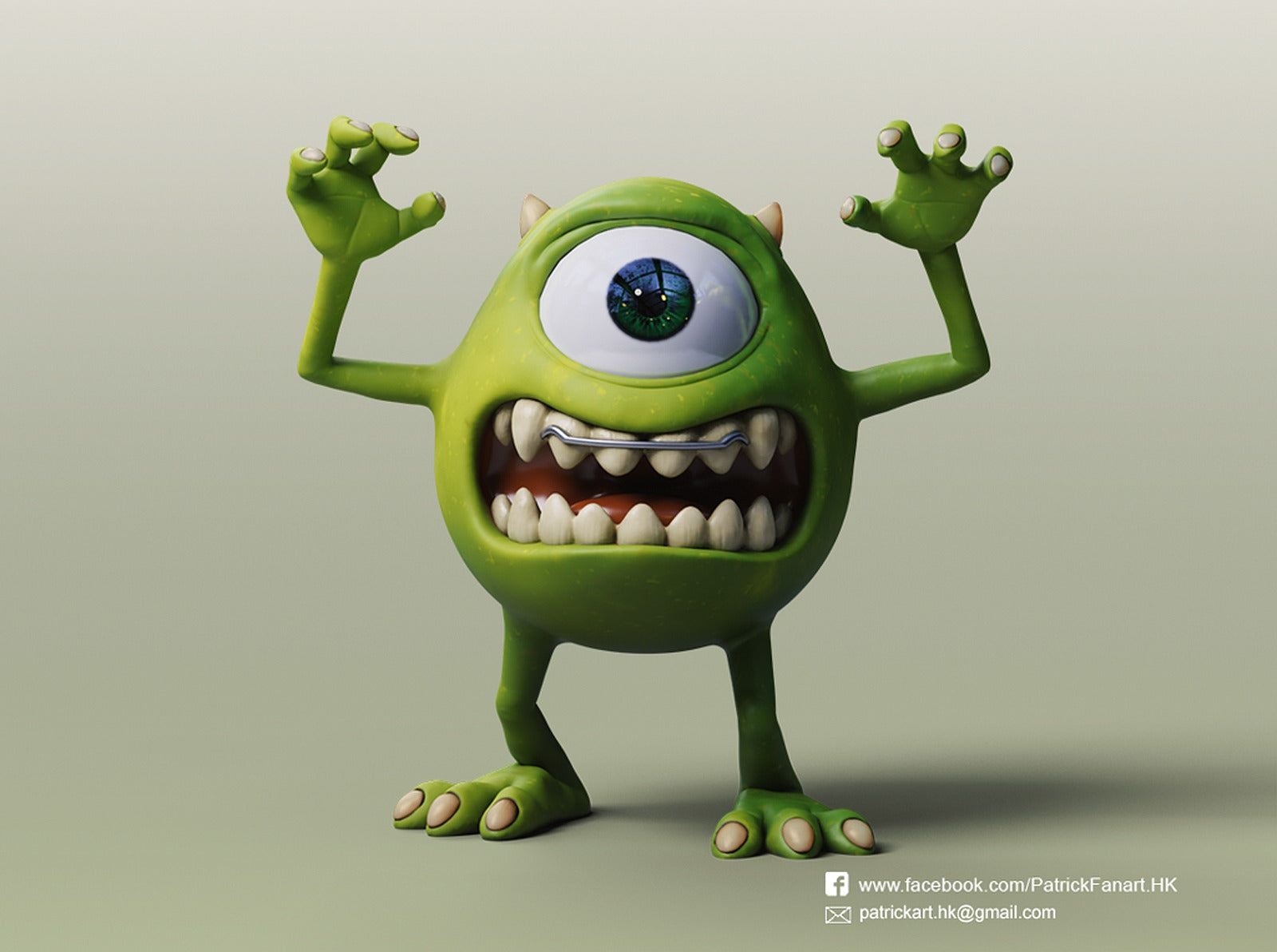 Mike Wazowski(Monsters University) – 3D Baskı Modeli