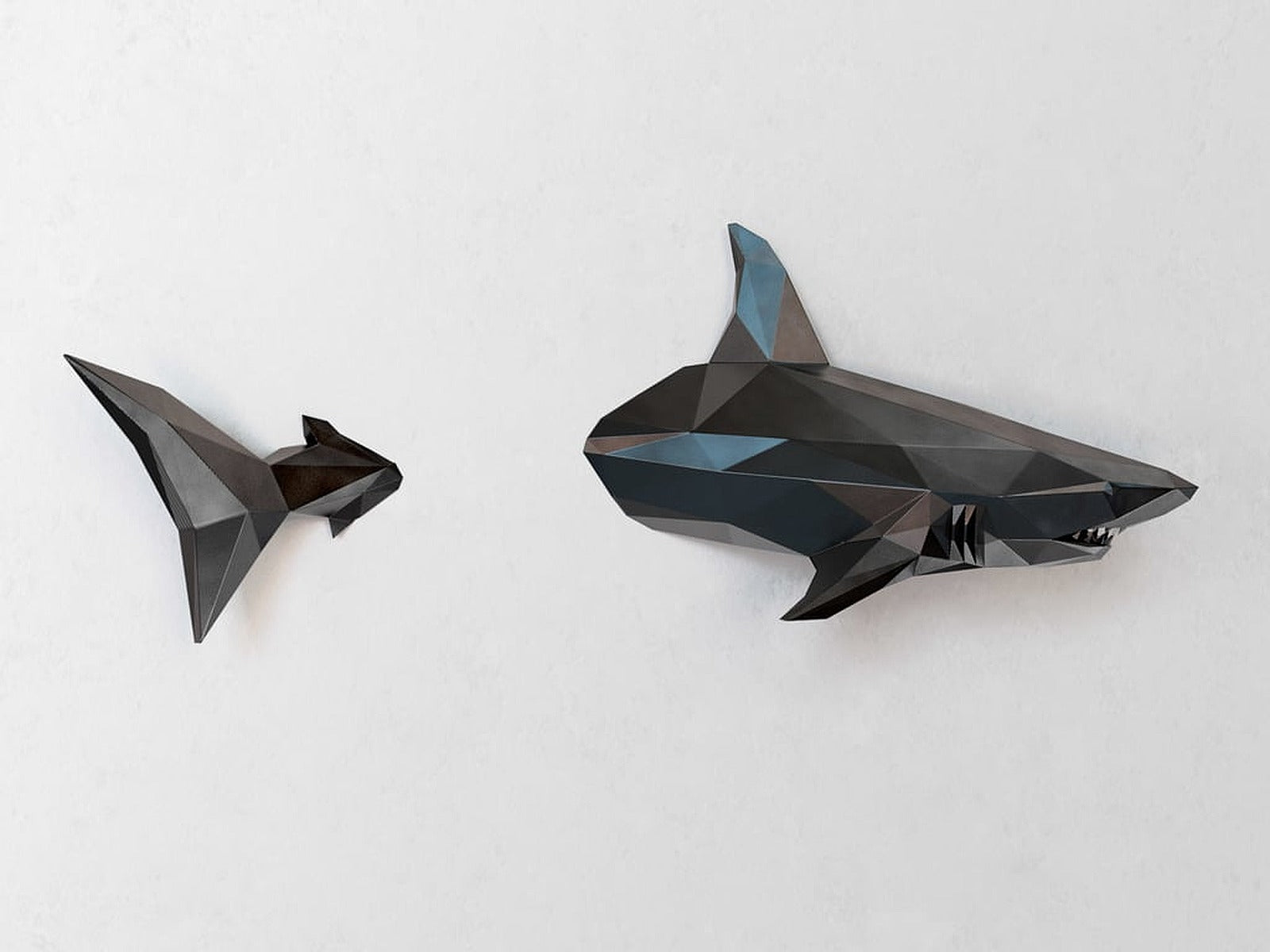 Low Poly Wall Shark – 3D Baskı Modeli