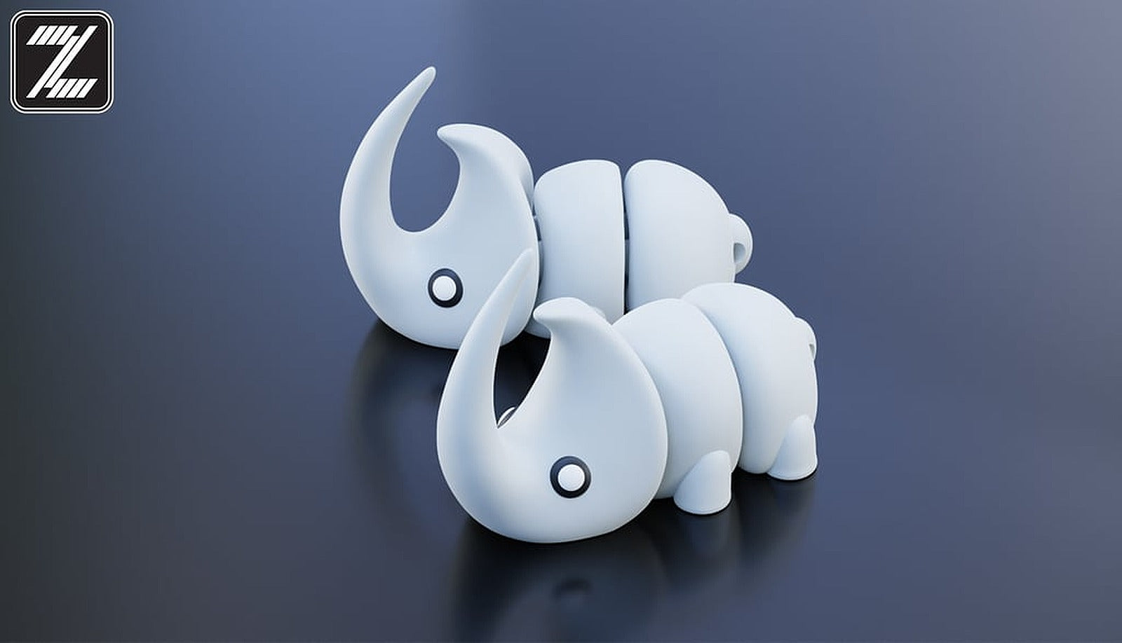 Stylish Flexi Rhino – 3D Baskı Modeli