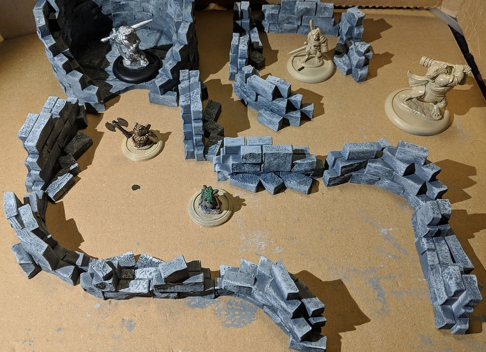 Fantasy Wargame Terrain - Ruined Wall Sections – 3D Baskı Modeli