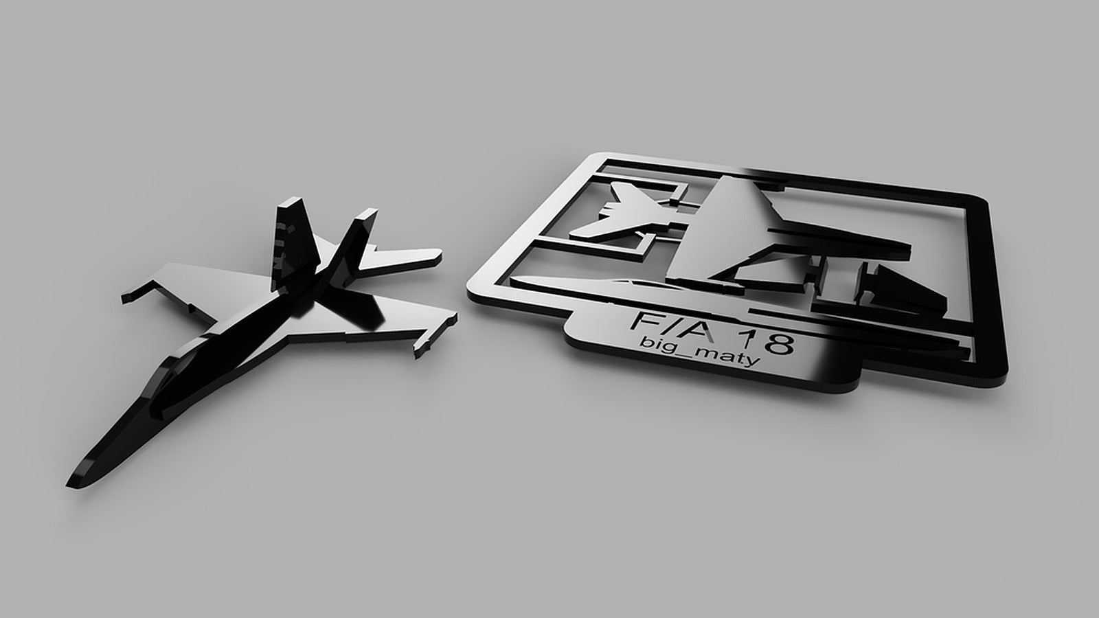 F/A-18 kit card – 3D Baskı Modeli