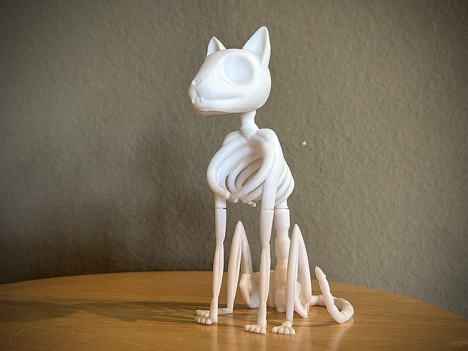 Stylized Cat Skeleton – 3D Baskı Modeli