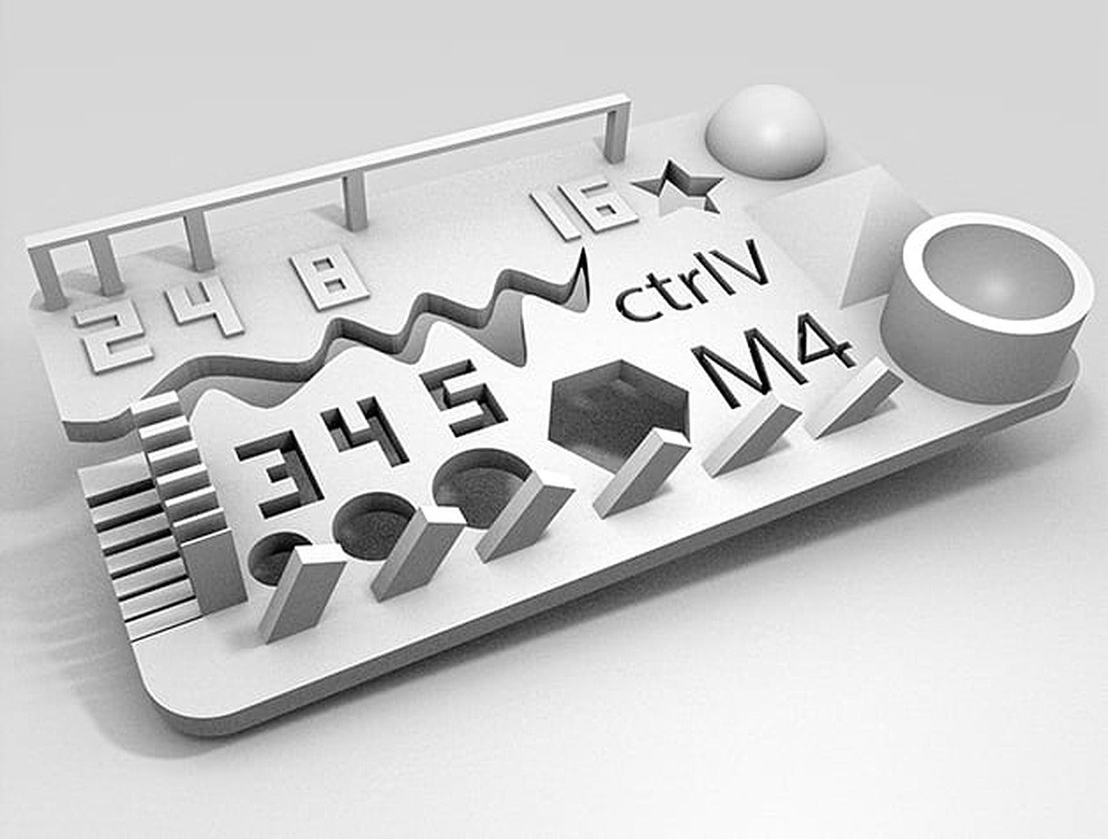 Test your 3D printer! v2 – 3D Baskı Modeli