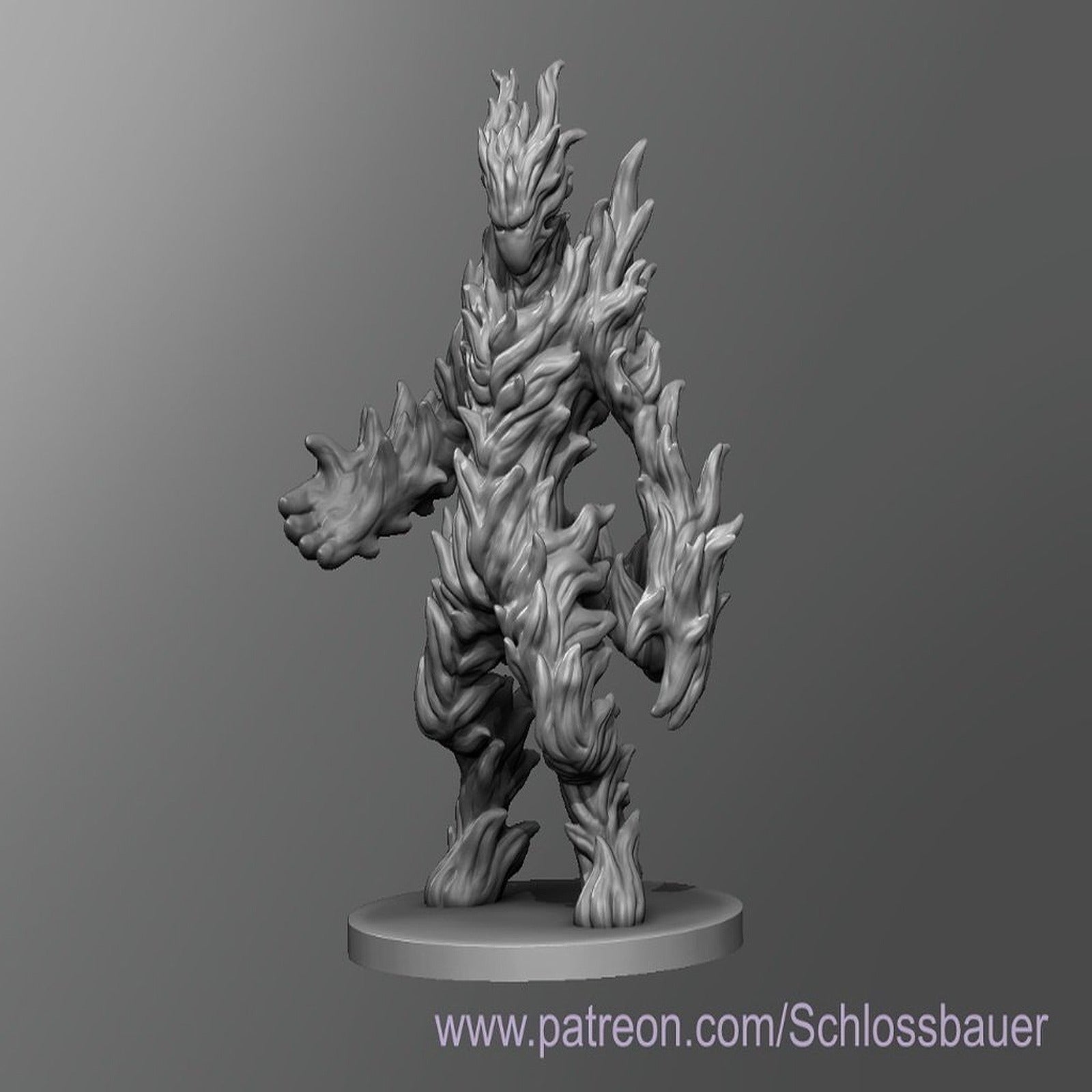 Fire Elemental – 3D Baskı Modeli