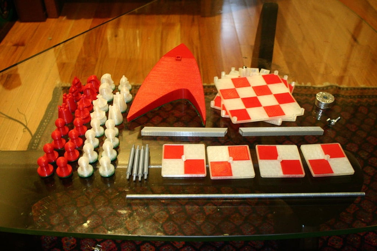 Portable Star Trek 3D Chess with Low Profile Pieces – 3D Baskı Modeli