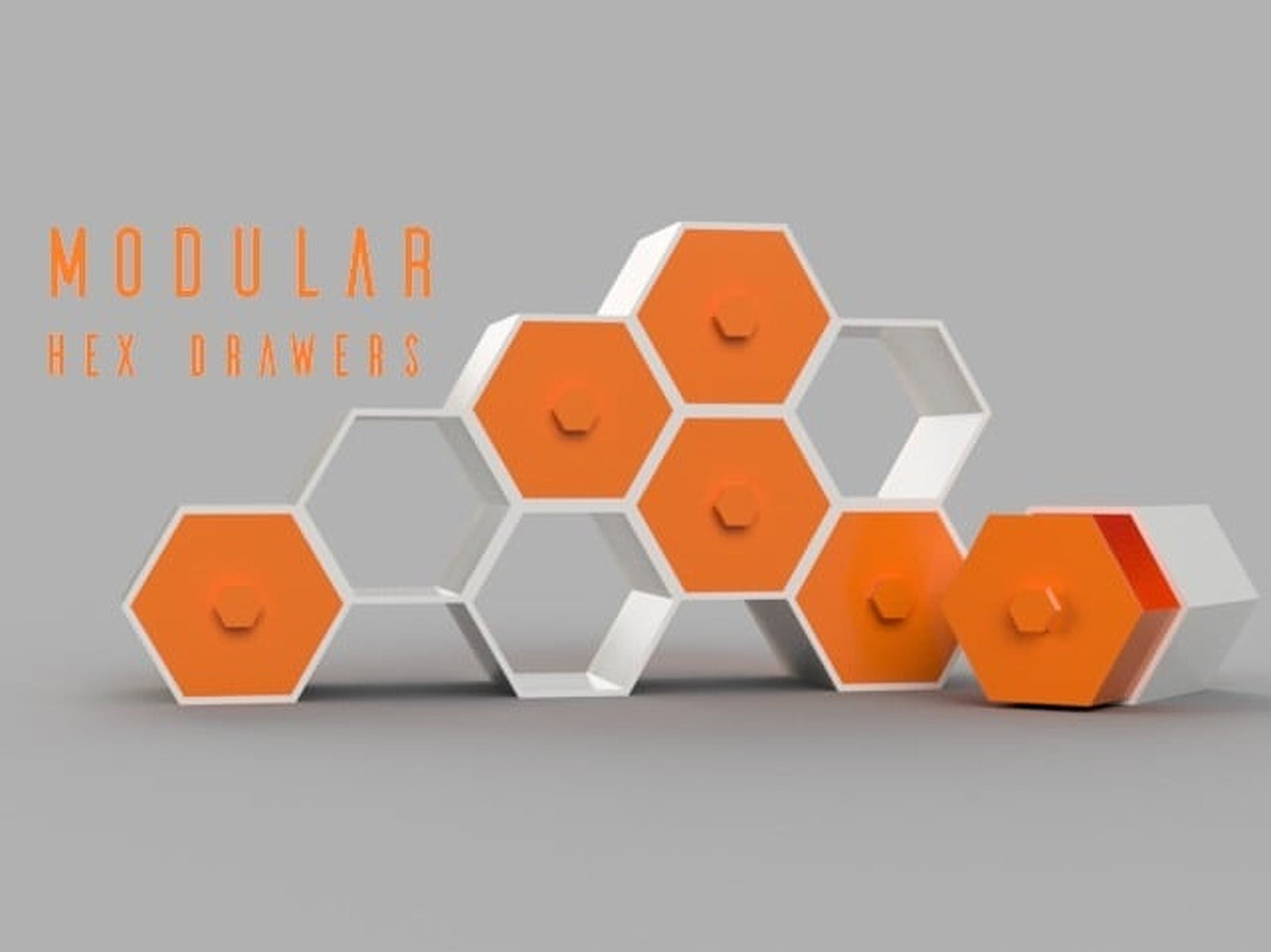 Modular Hex Drawers – 3D Baskı Modeli