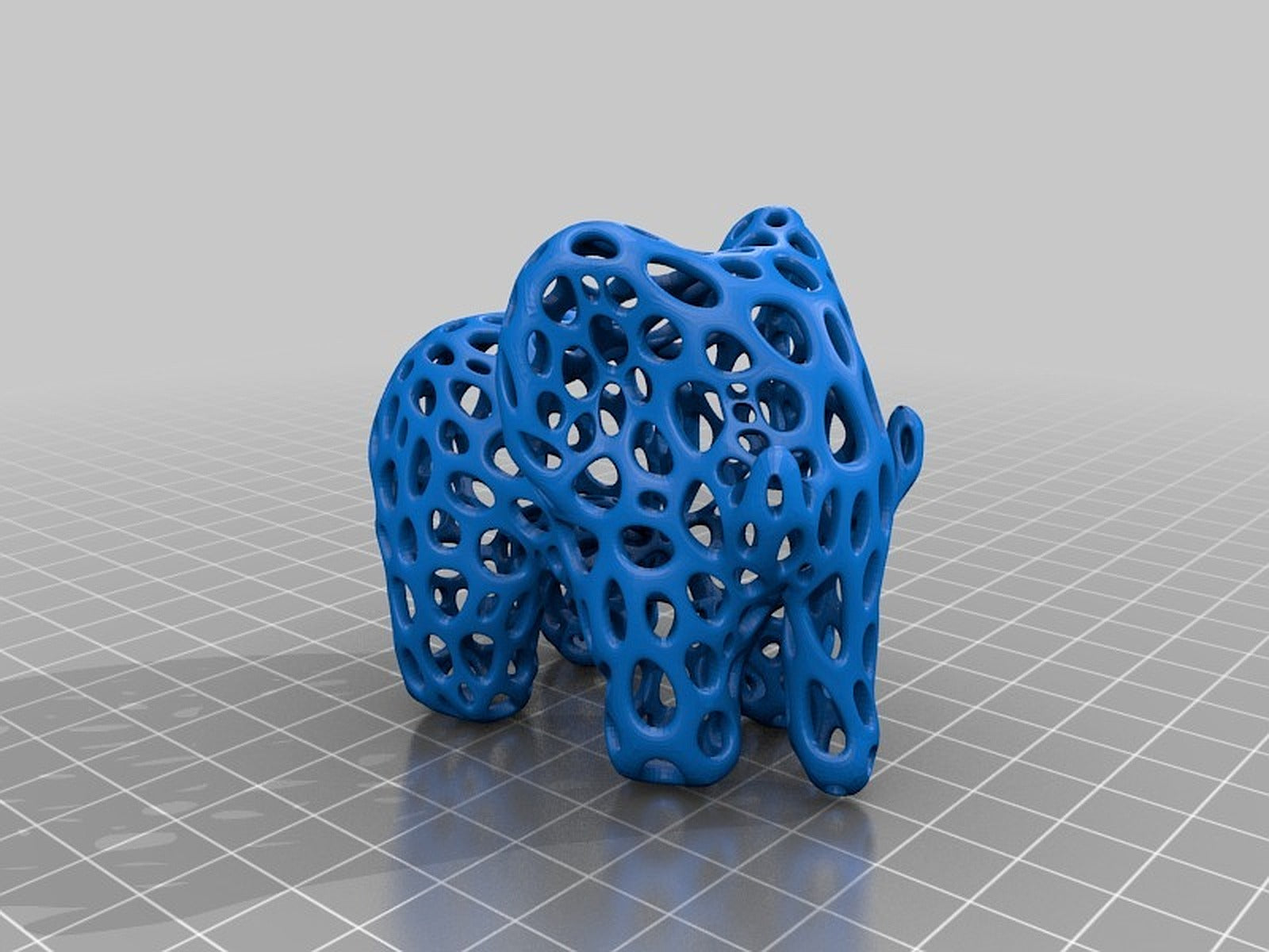 Elephant - Voronoi Style – 3D Baskı Modeli
