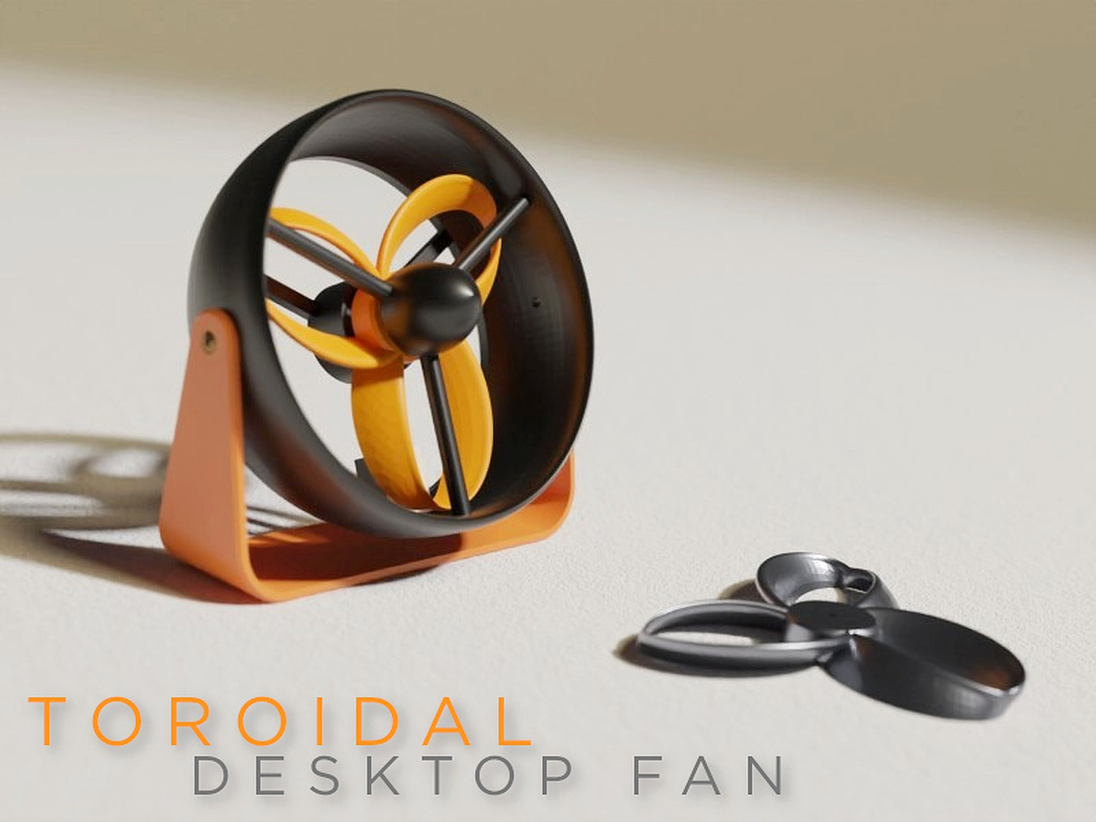 Toroidal Blade Desktop USB Fan – 3D Baskı Modeli