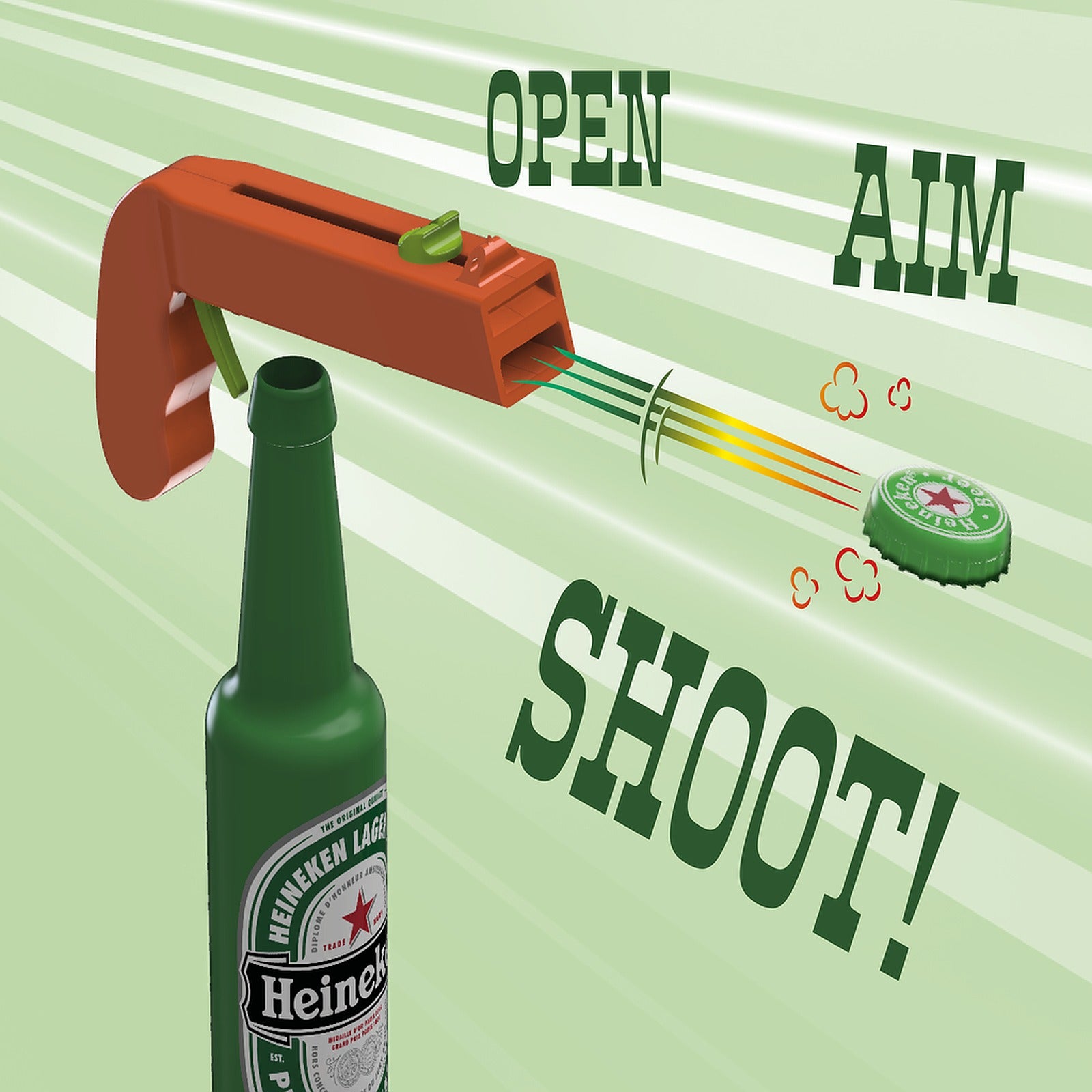 Bottle Opener and Cap GUN! – 3D Baskı Modeli