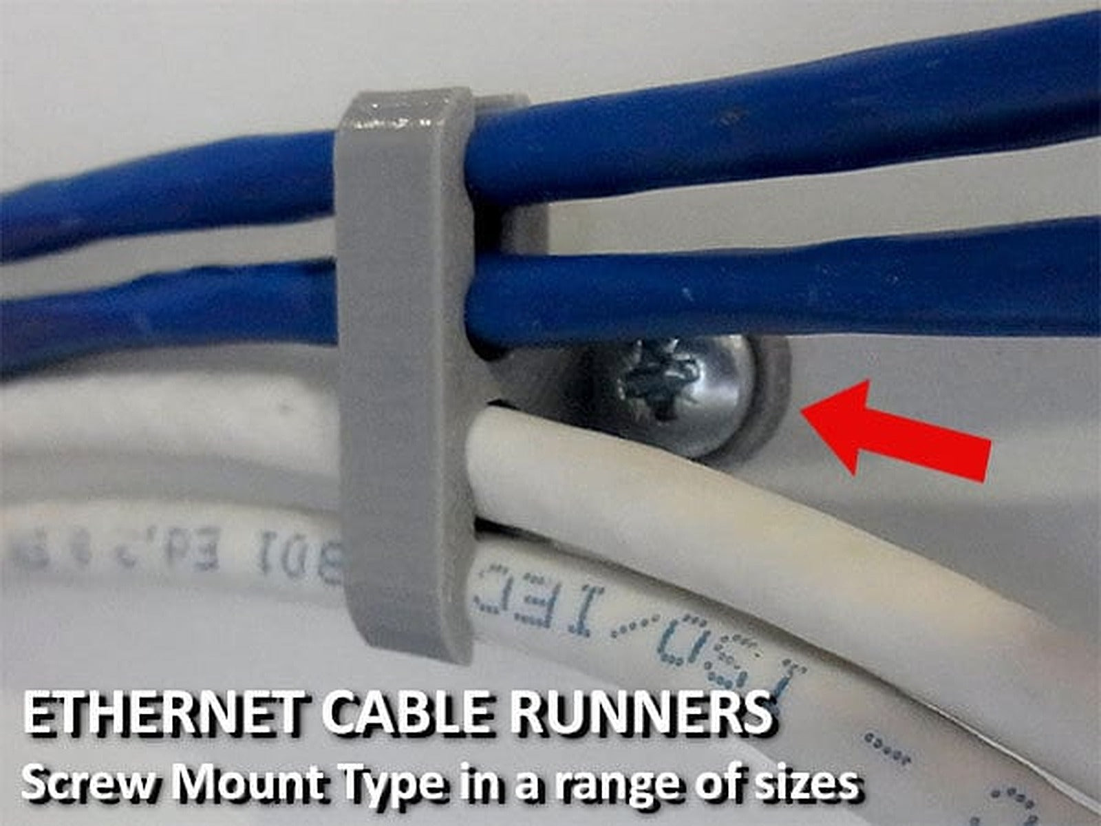 Ethernet Cable Runners - Screw Mount Type – 3D Baskı Modeli