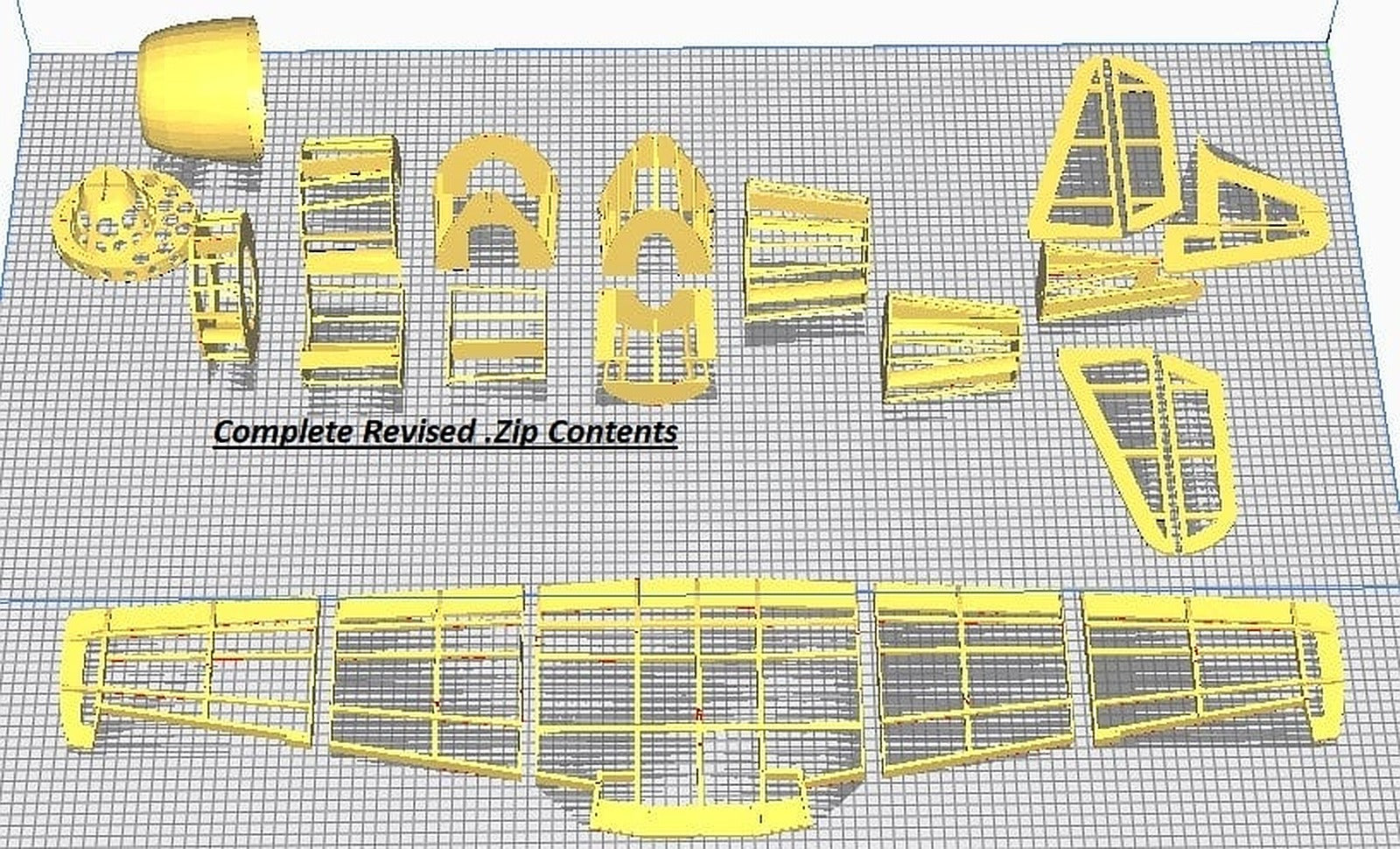 Grumman F6F Hellcat : Scale Flying Aircraft (1000mm) – 3D Baskı Modeli