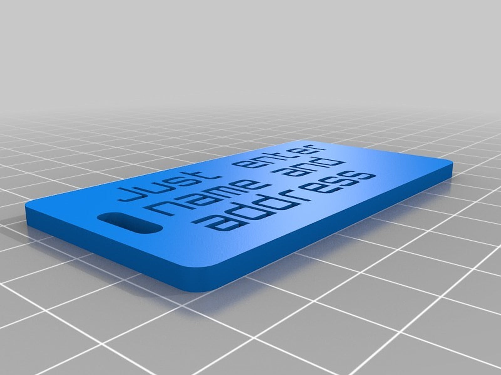 Customizer Version of luggage label – 3D Baskı Modeli
