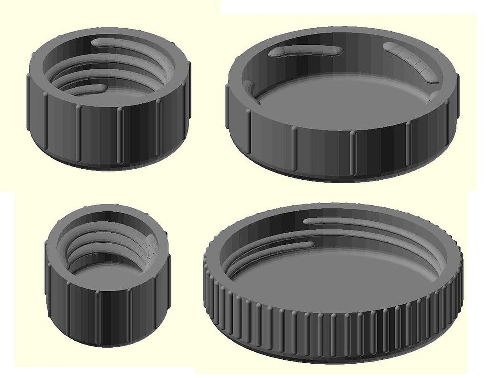 Parametric Bottle Cap / Jar Lid – 3D Baskı Modeli
