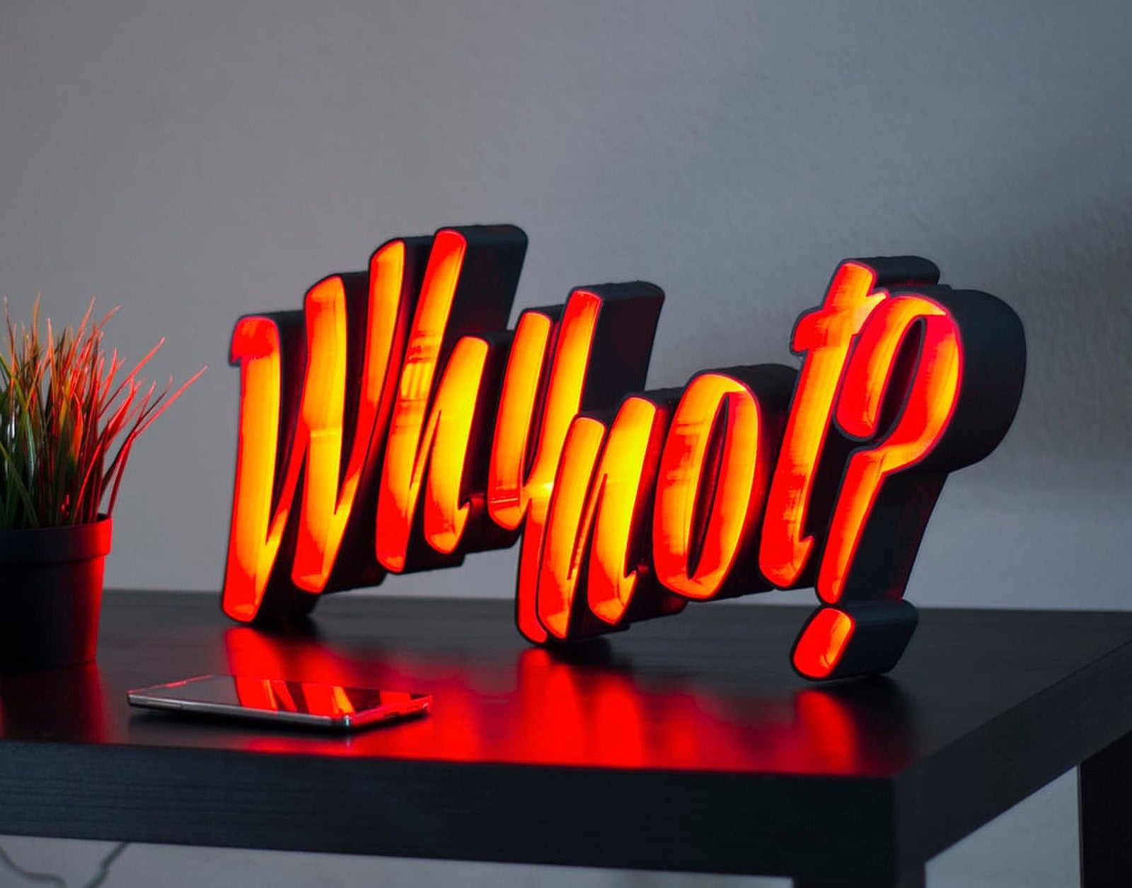 LED Light Letters "Why not?" – 3D Baskı Modeli